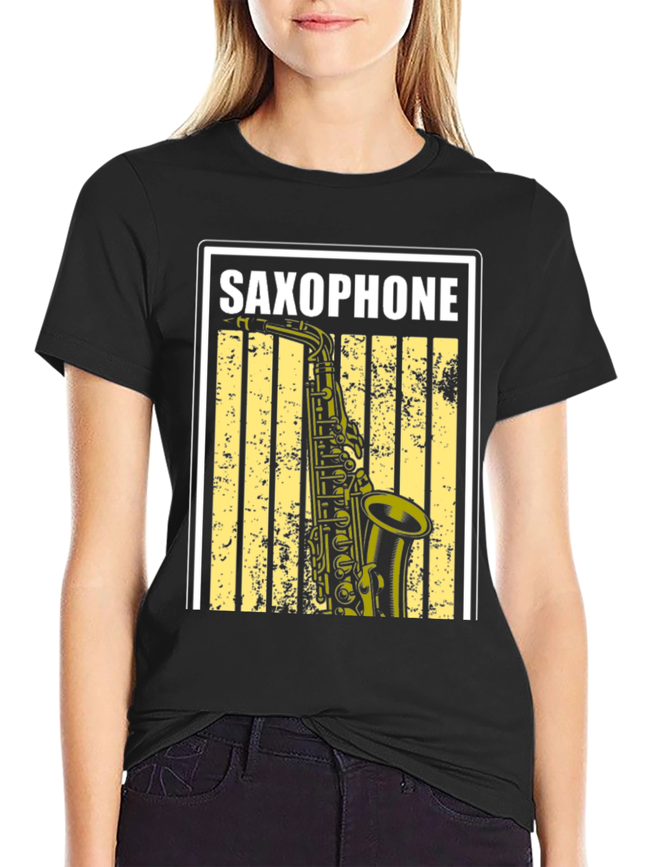 Saxophone Graphic Tee - Music Lover T-Shirt
