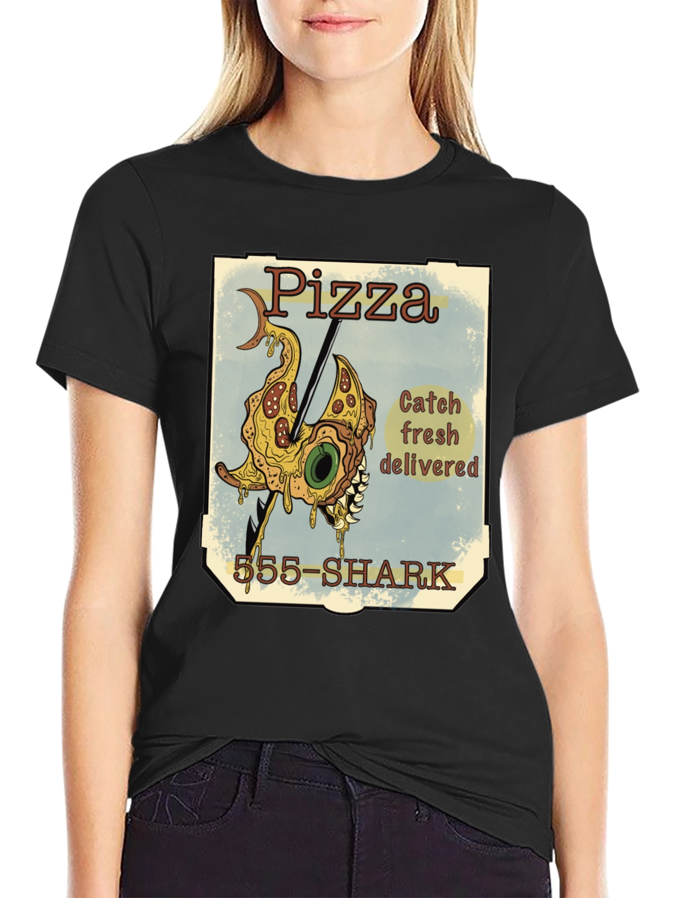 Pizza Shark T-Shirt - Catch Fresh Delivered