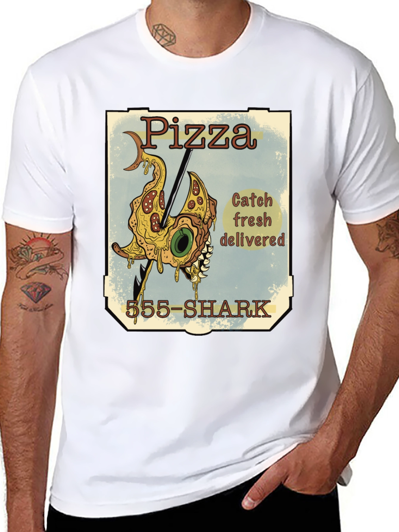 Pizza Shark T-Shirt - Catch Fresh Delivered