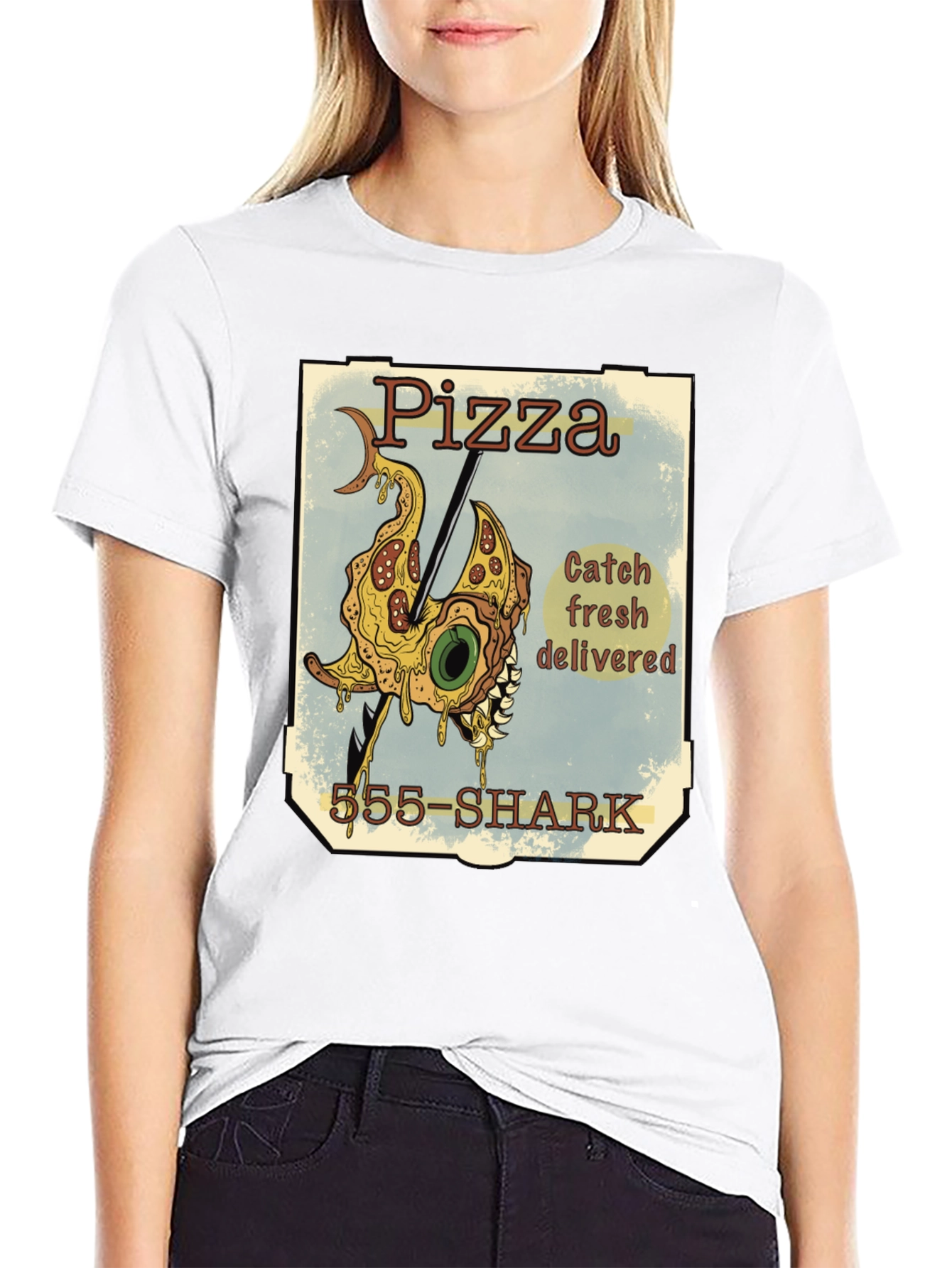 Pizza Shark T-Shirt - Catch Fresh Delivered