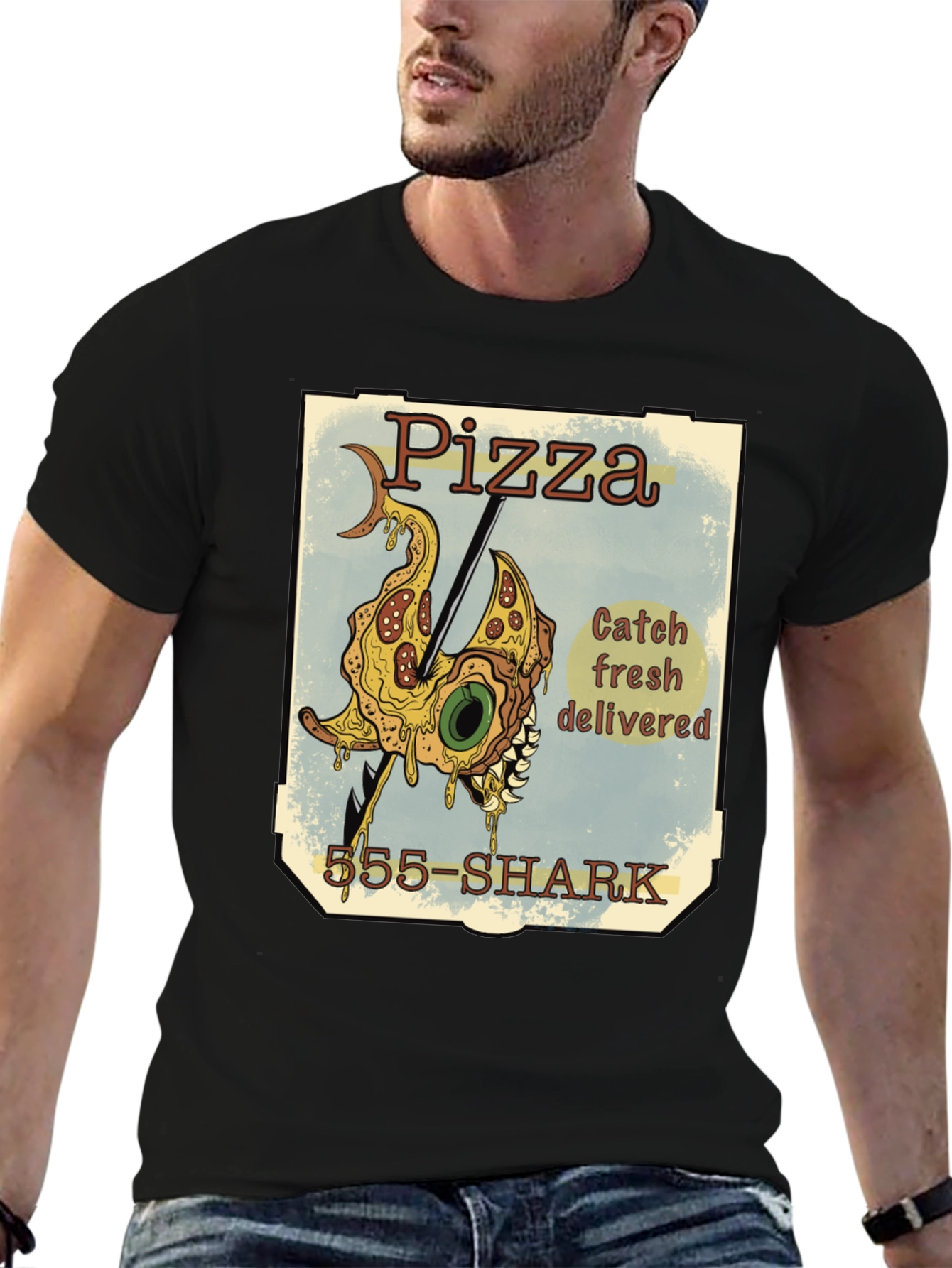 Pizza Shark T-Shirt - Catch Fresh Delivered