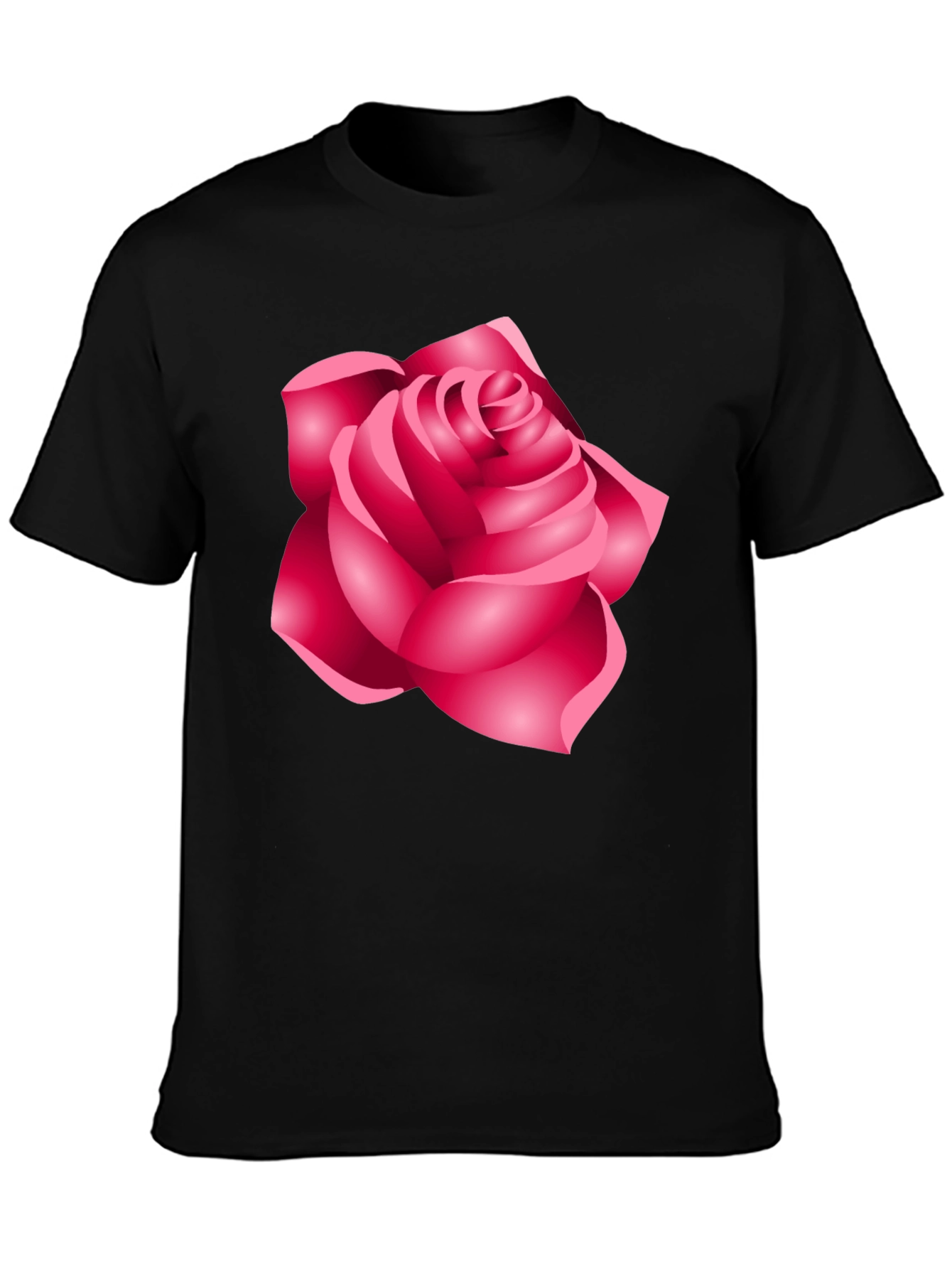 Rose Graphic Black T-Shirt