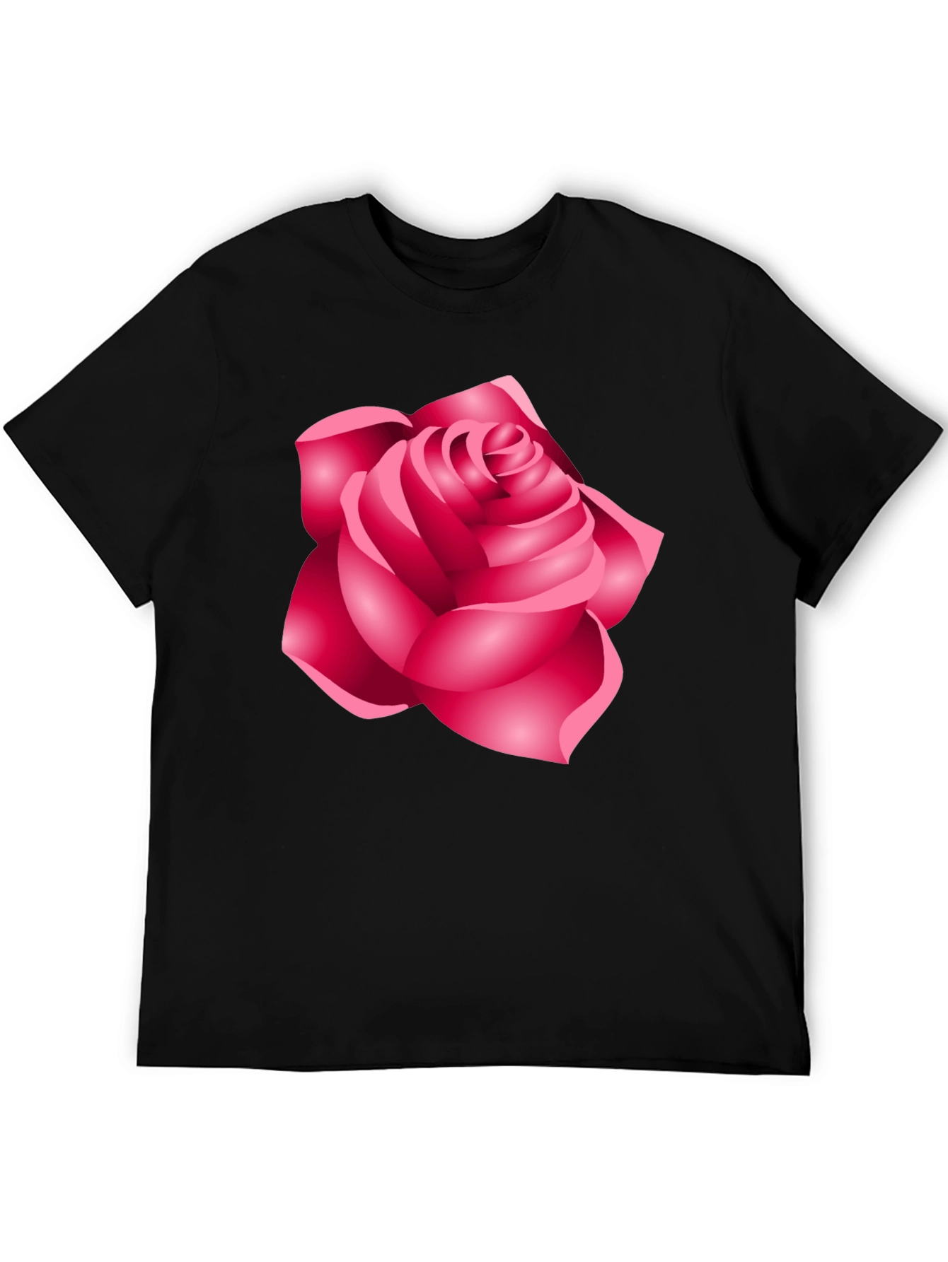 Rose Graphic Black T-Shirt