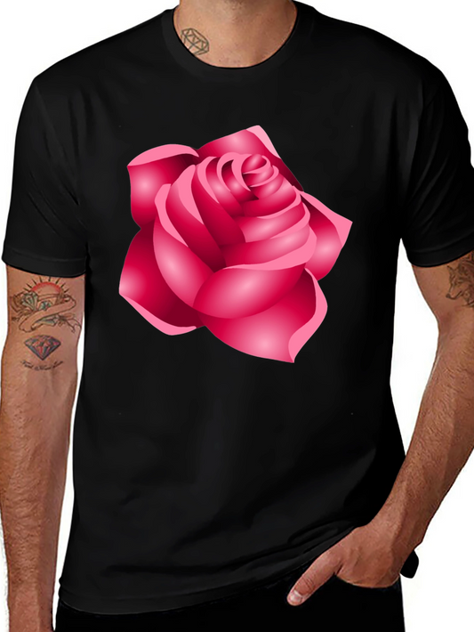 Rose Graphic Black T-Shirt