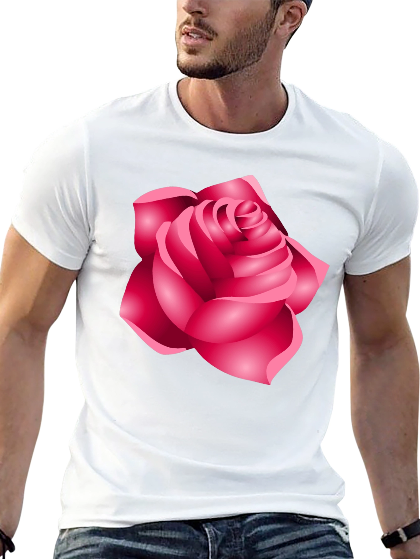 Rose Graphic Black T-Shirt