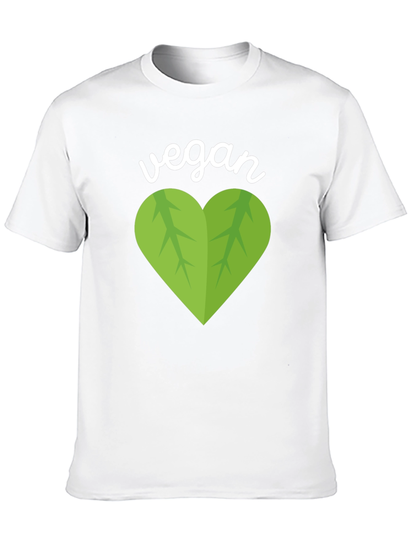 Vegan Heart Graphic T-Shirt - Black