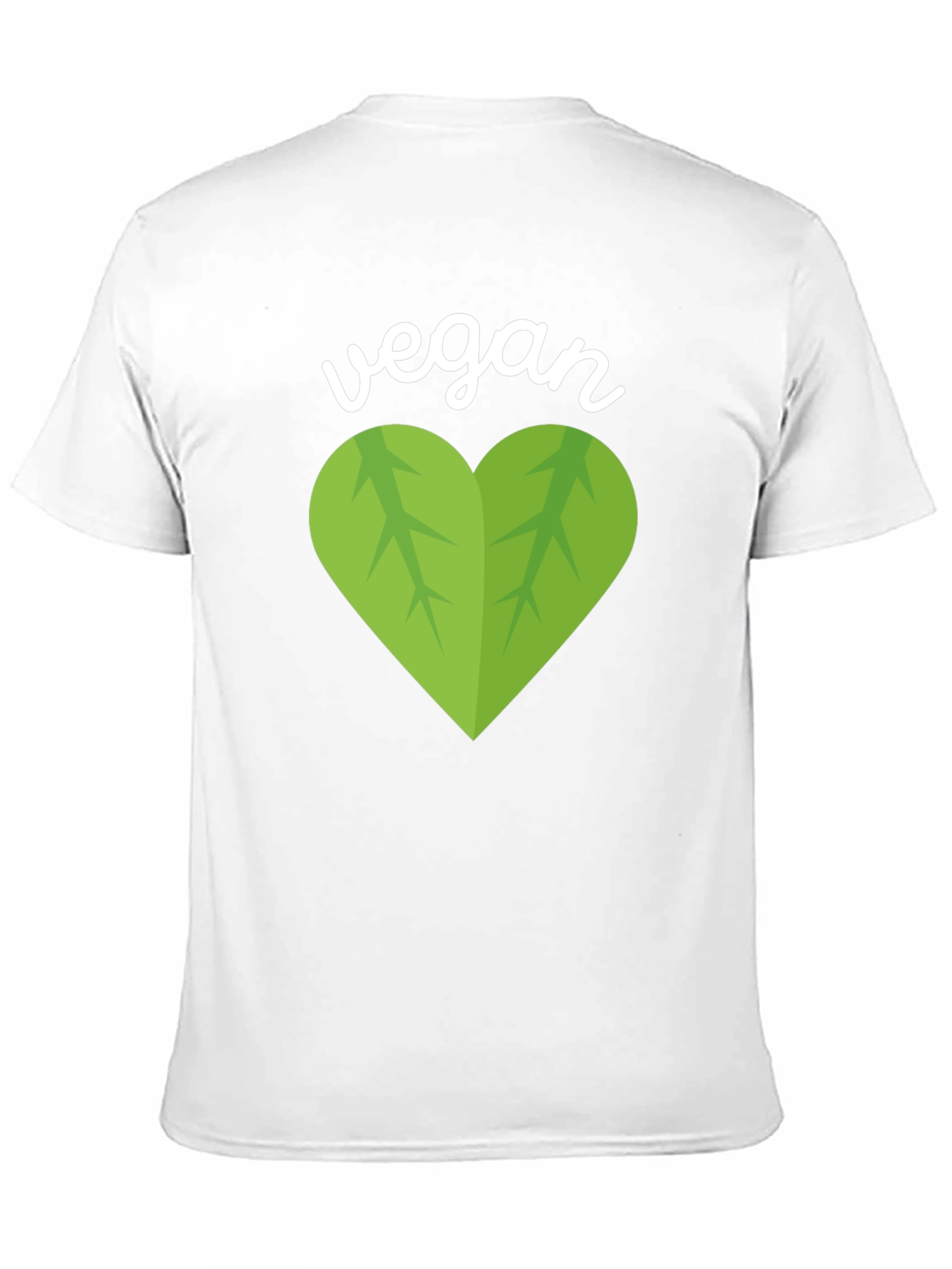 Vegan Heart Graphic T-Shirt - Black