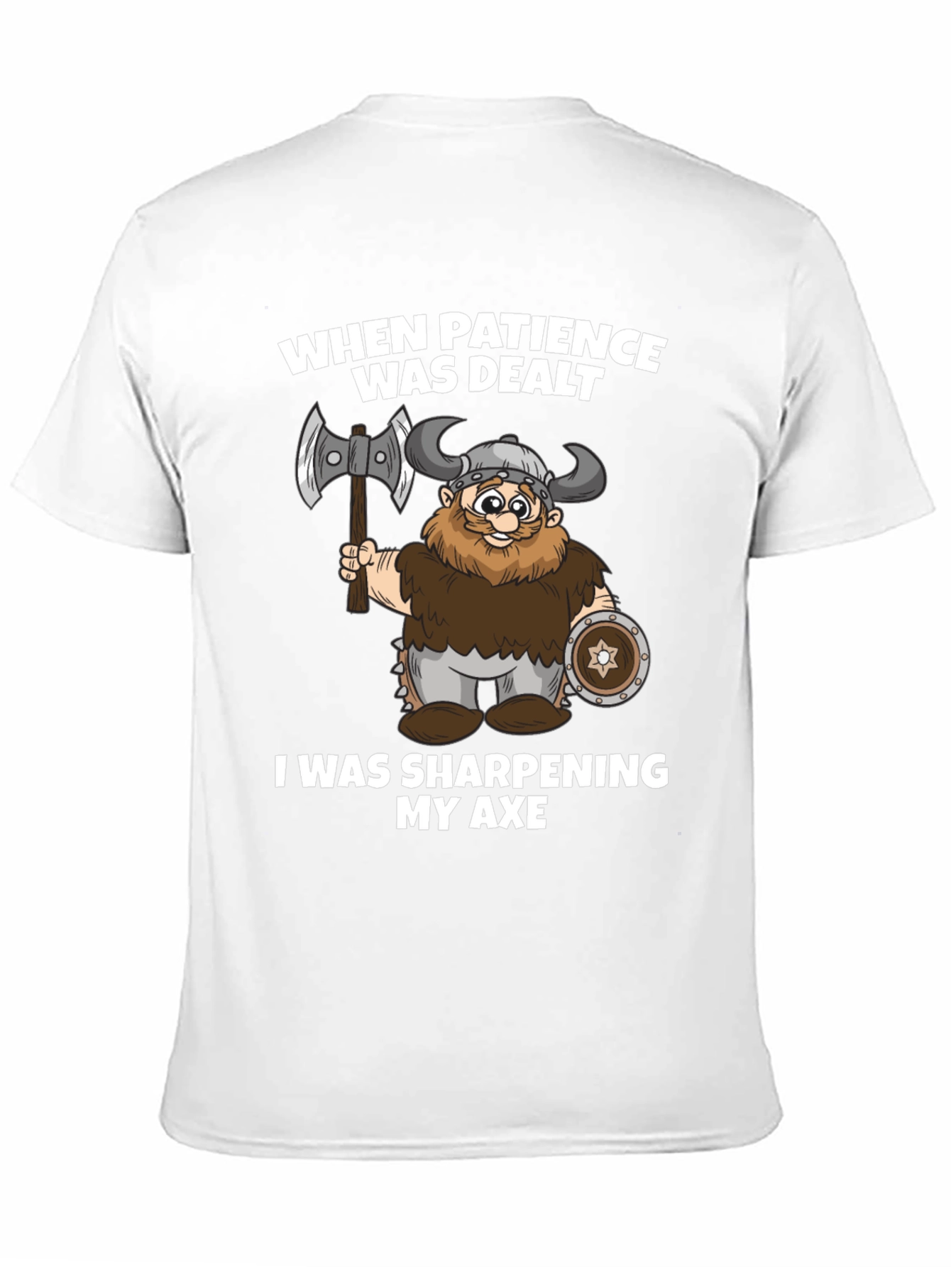 Viking Axe Sharpening T-Shirt - Patience Worn Out