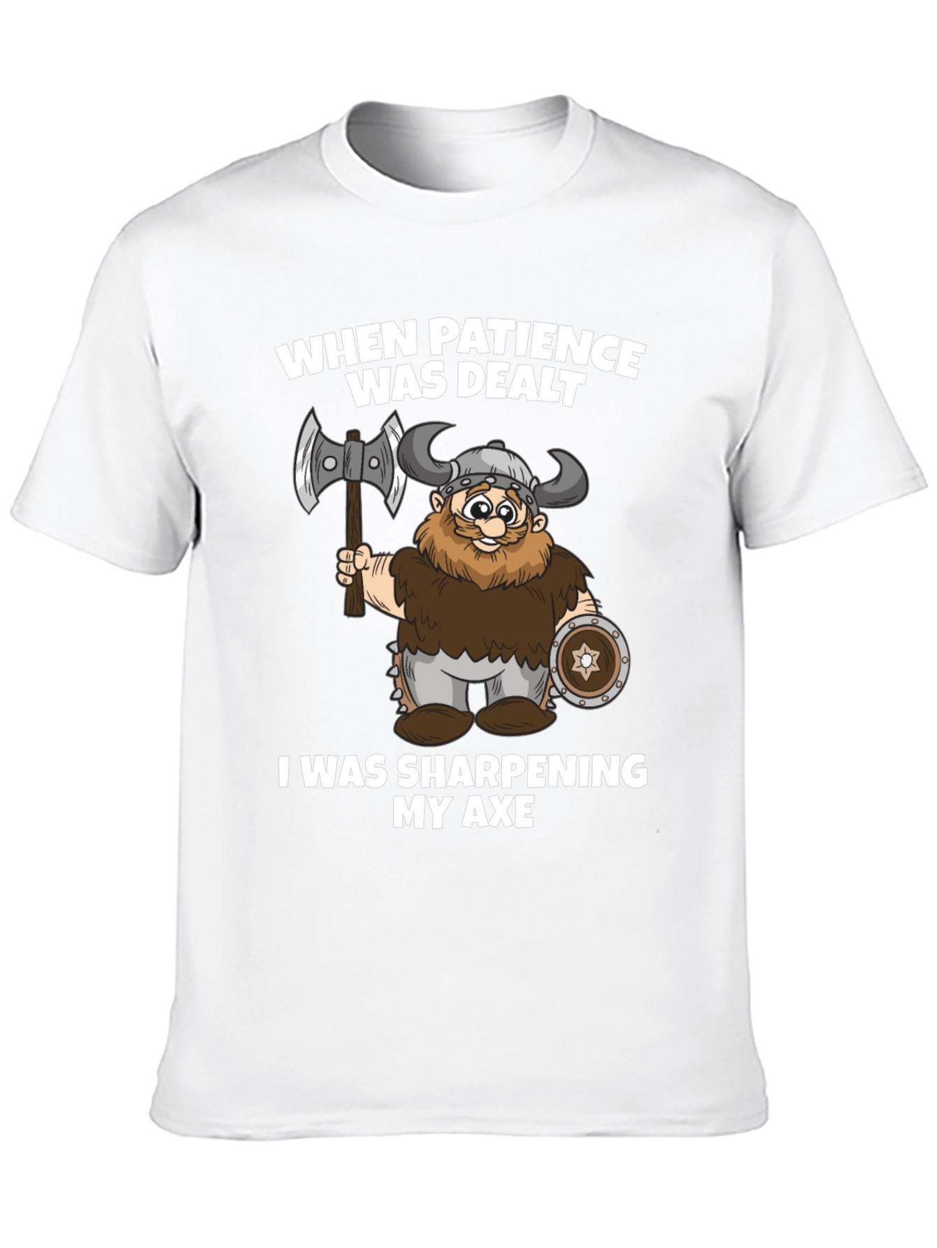 Viking Axe Sharpening T-Shirt - Patience Worn Out