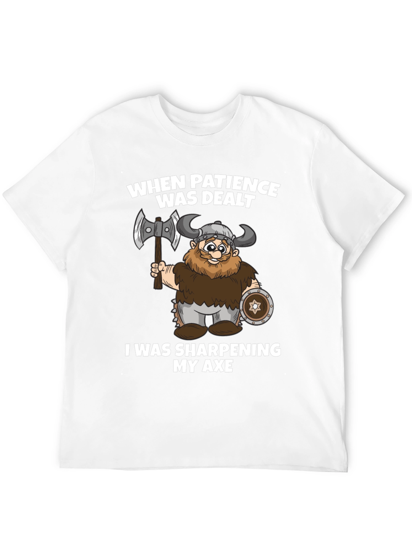 Viking Axe Sharpening T-Shirt - Patience Worn Out