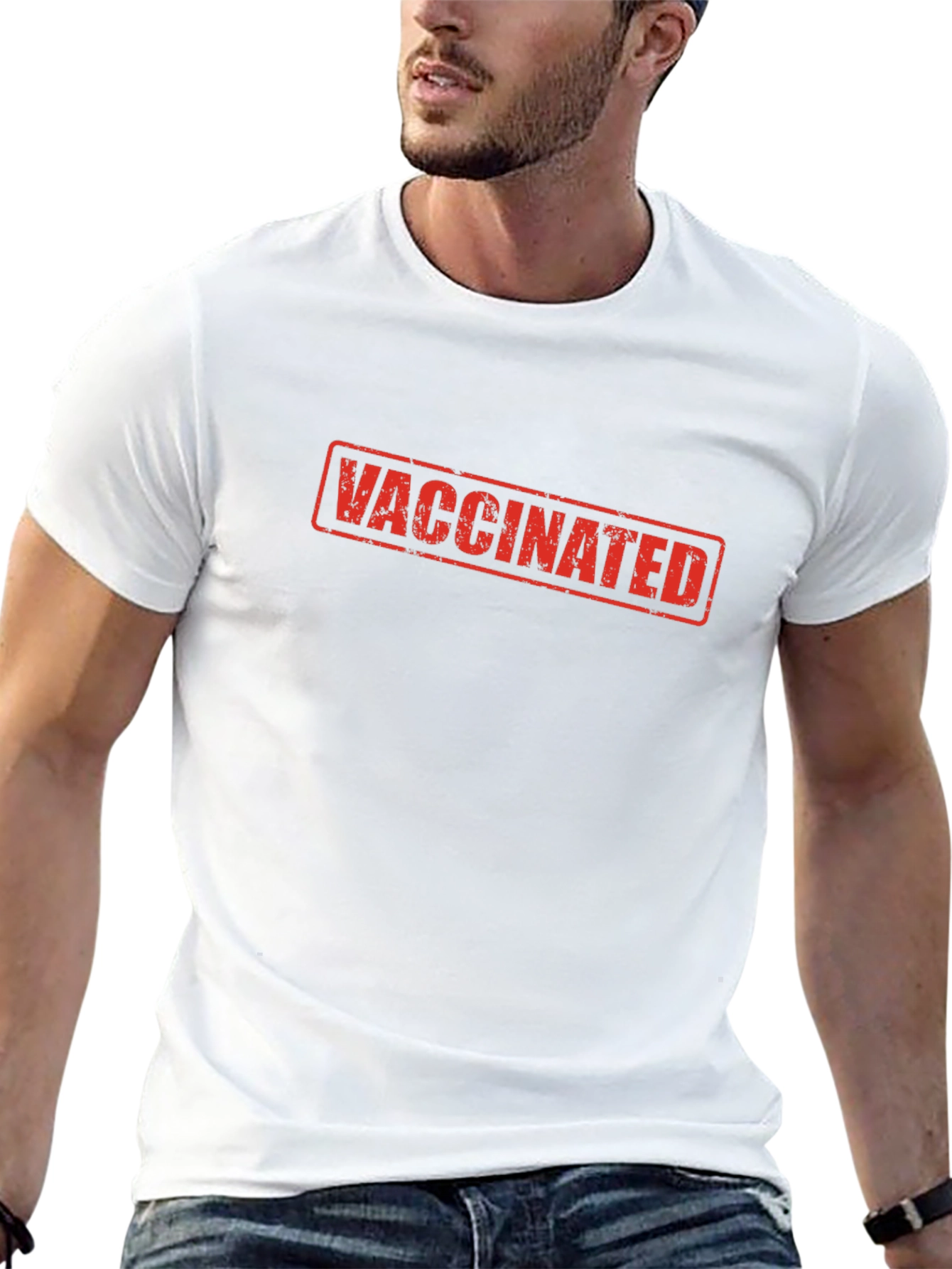 Vaccinated Graphic Tee - Black