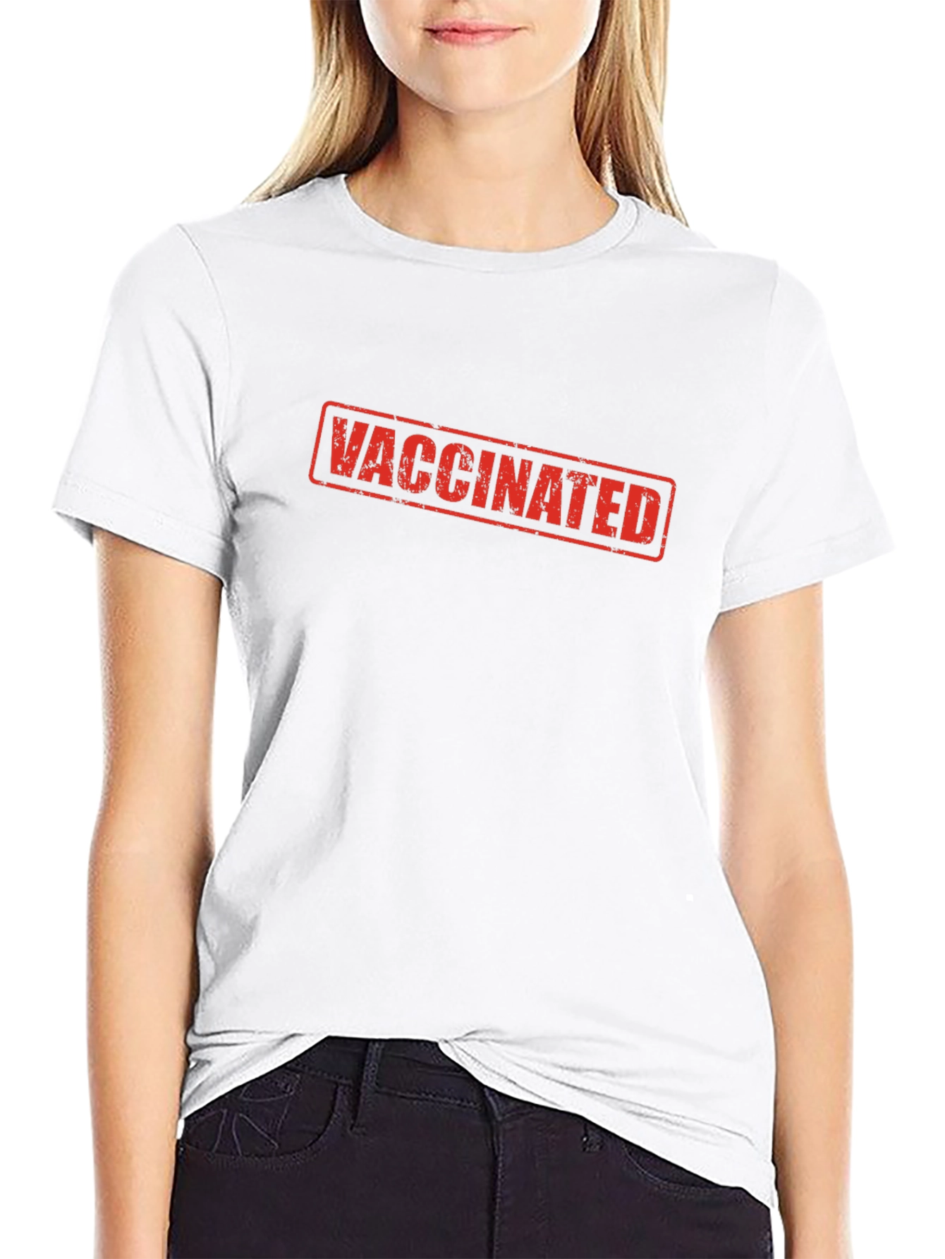 Vaccinated Graphic Tee - Black