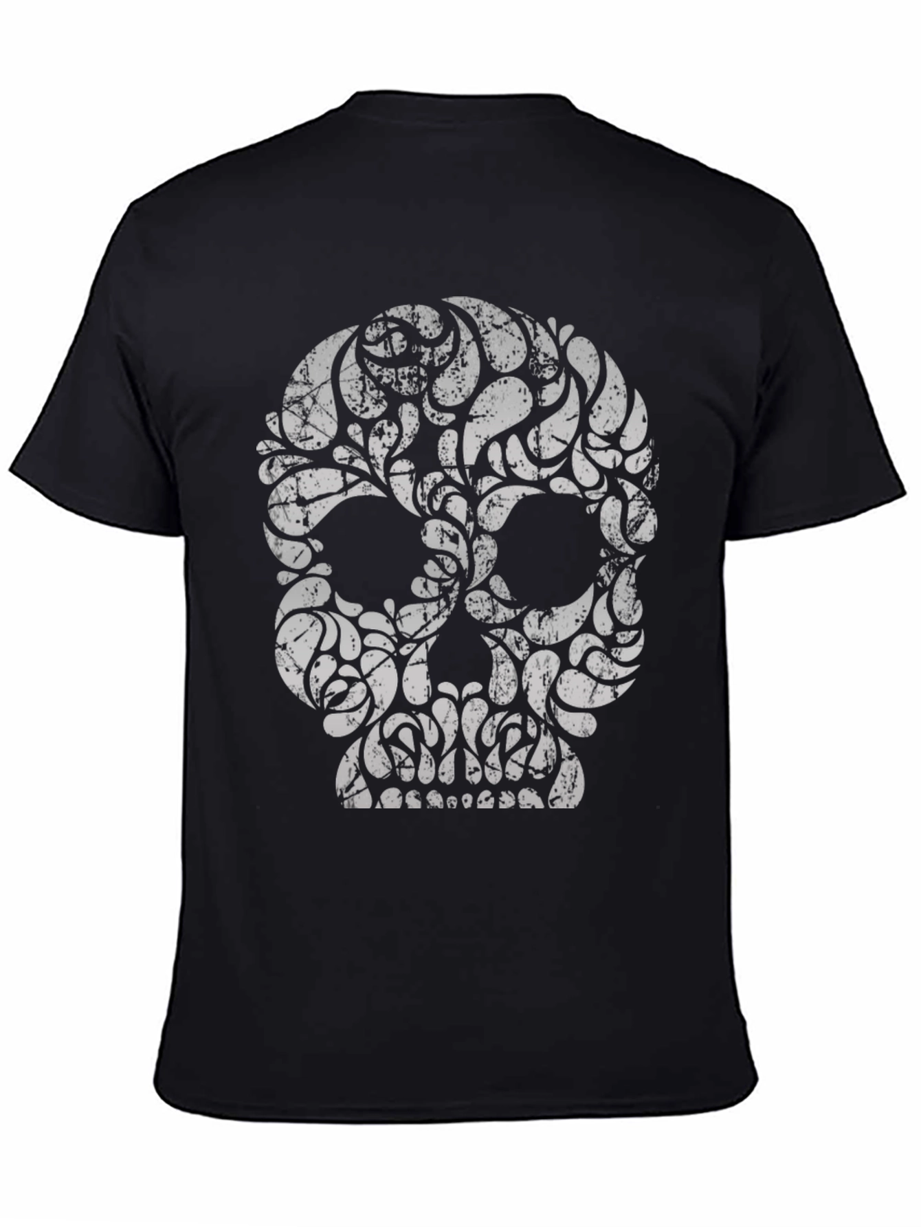 Skull Graphic Print Black T-Shirt