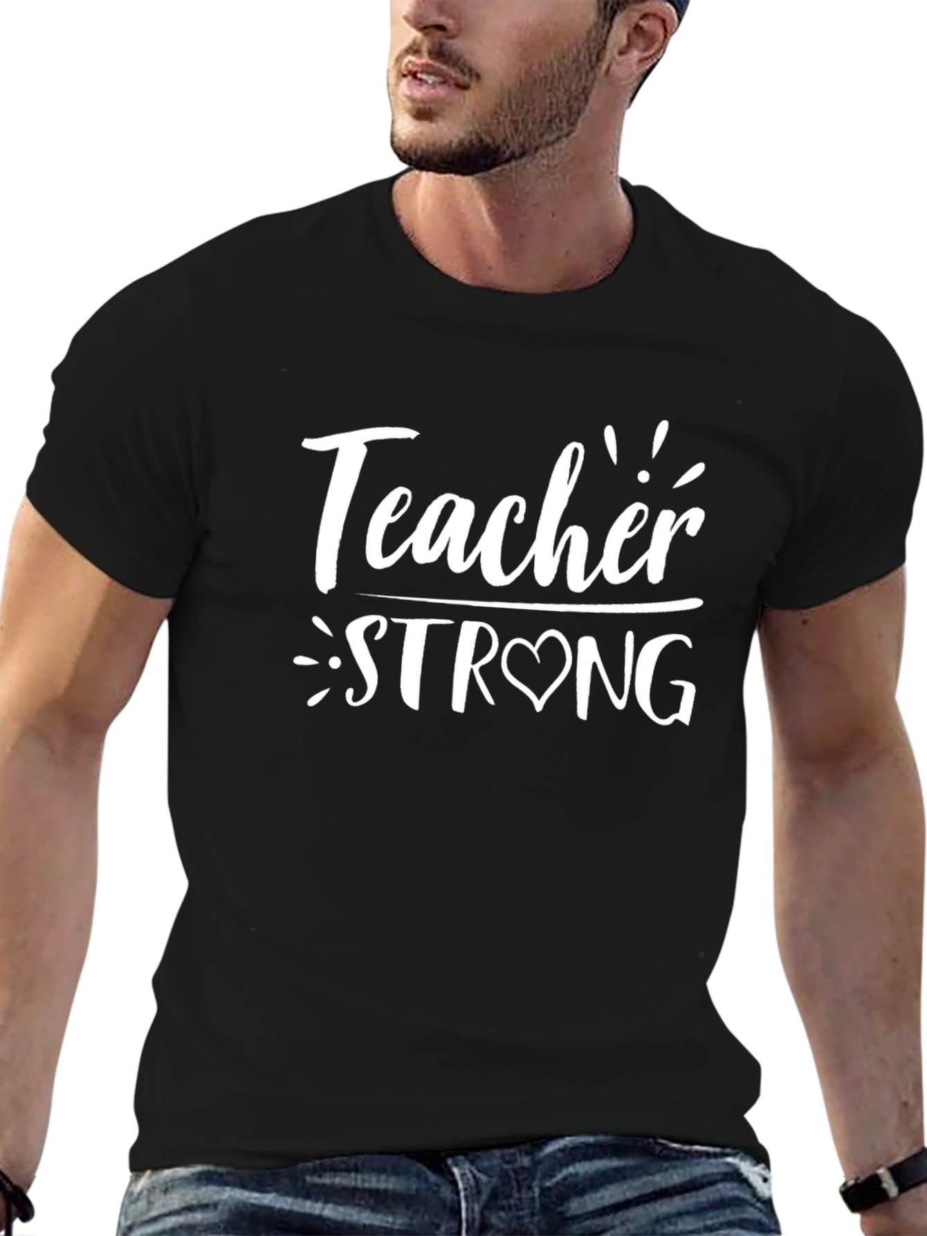 Teacher Strong Black T-Shirt