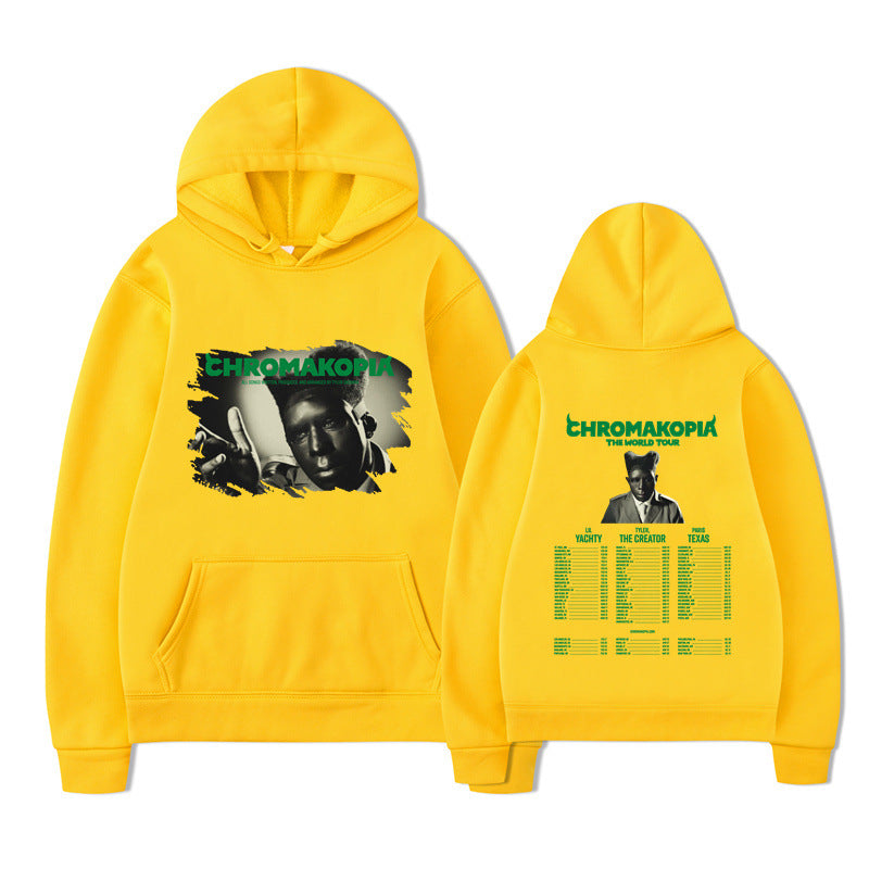 Printed KORN Cartoon Character Unisex Hoodie for Autumn and Winter Fashion Casual Sportswear