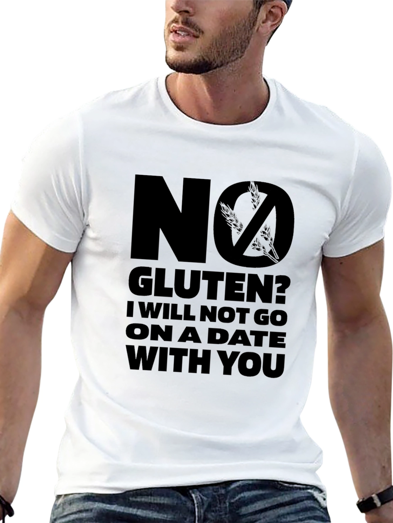 No Gluten? Ill Pass - Funny Graphic T-Shirt