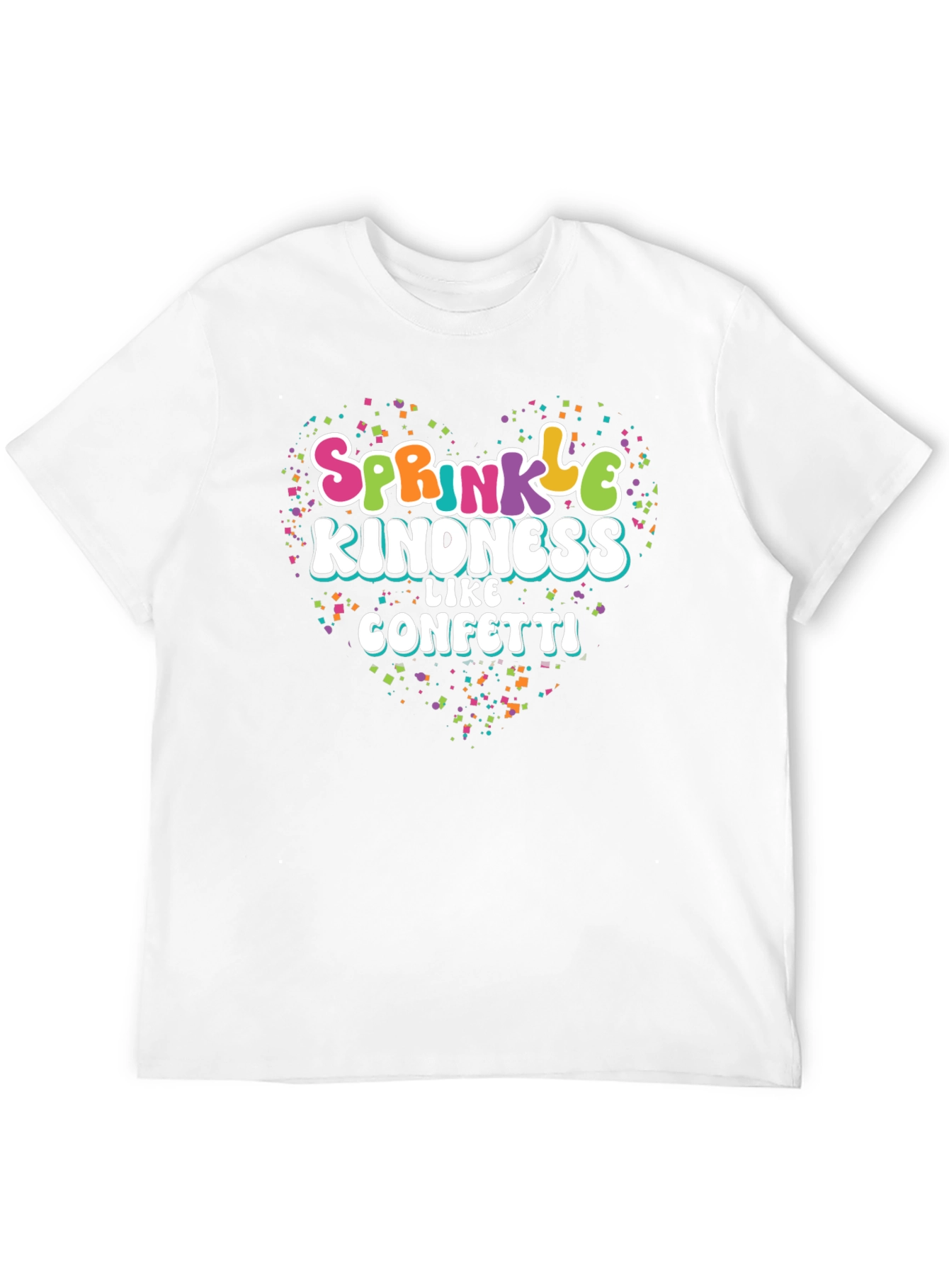 Sprinkle Kindness Like Confetti Black T-Shirt