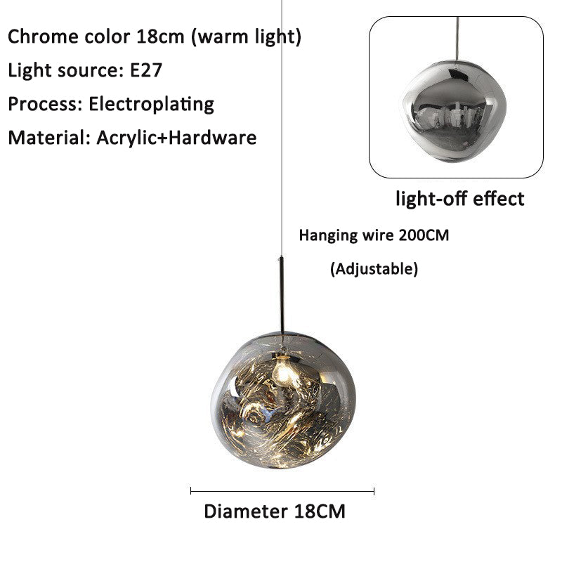 Restaurant Pendant Light Villa Loft Duplex Atrium Staircase Long Line Light Luxury Acrylic Living Room Pendant Light