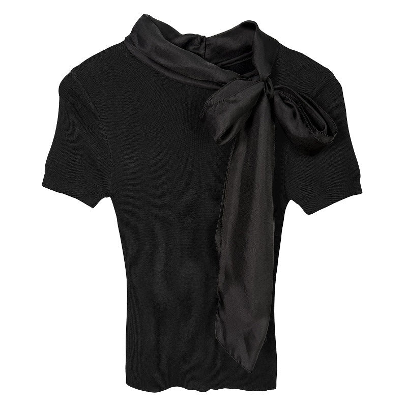 Bow top short sleeved t-shirt for women