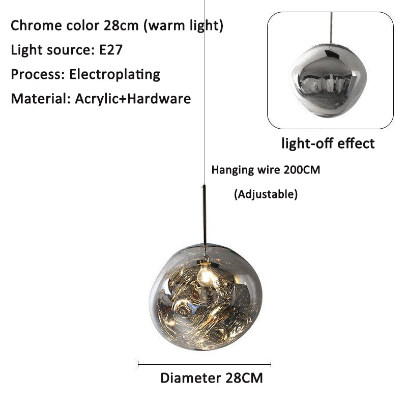 Restaurant Pendant Light Villa Loft Duplex Atrium Staircase Long Line Light Luxury Acrylic Living Room Pendant Light