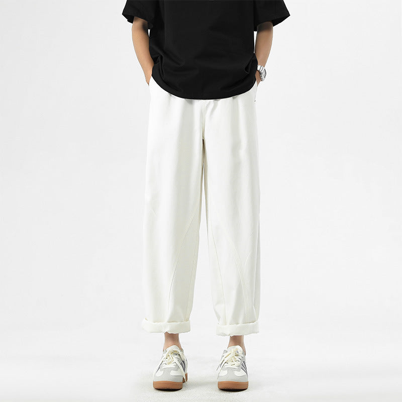 Men's Wide Leg Trousers Sport Casual Long Pants