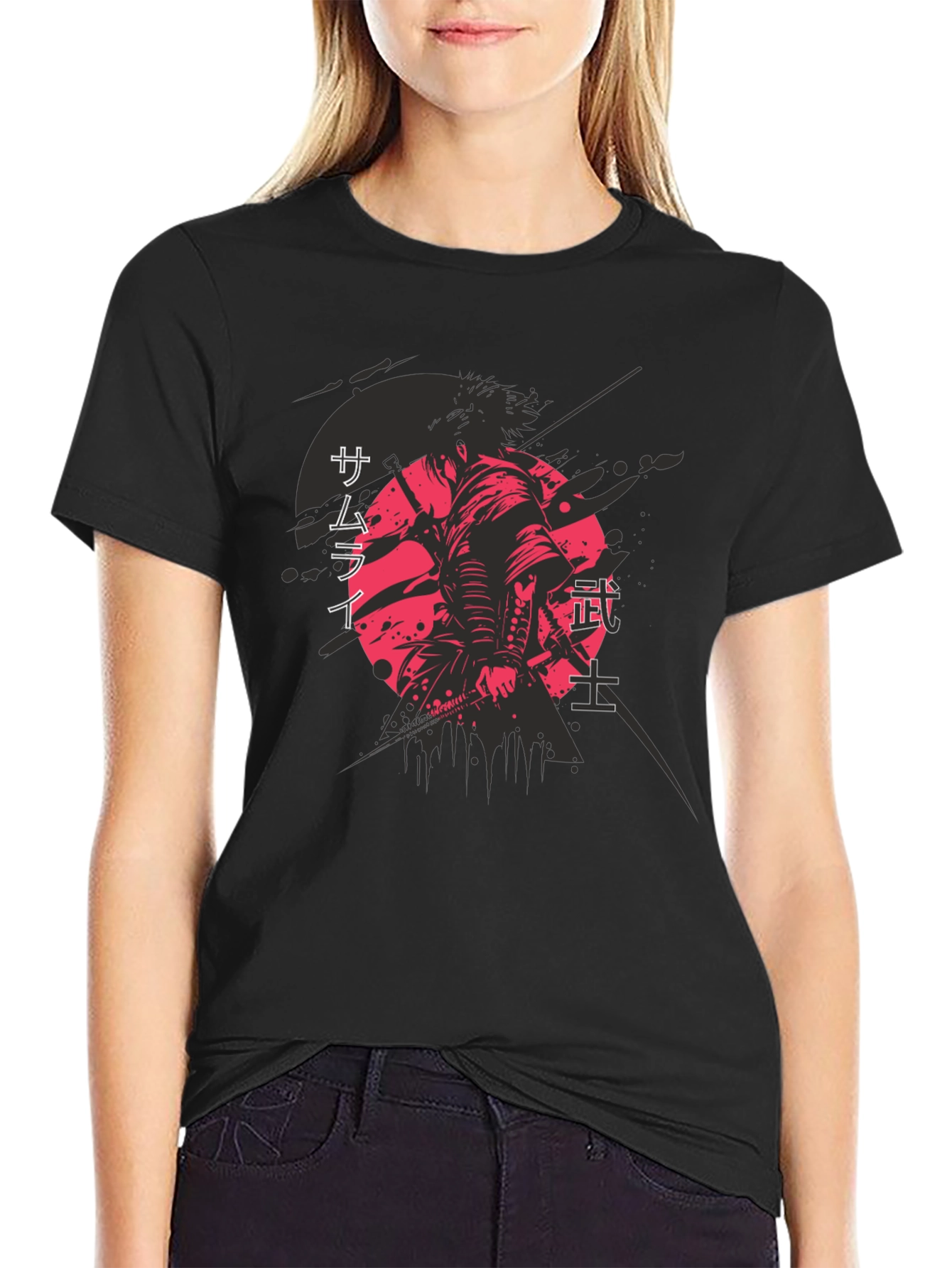 Samurai Graphic Tee - Mens Black T-Shirt