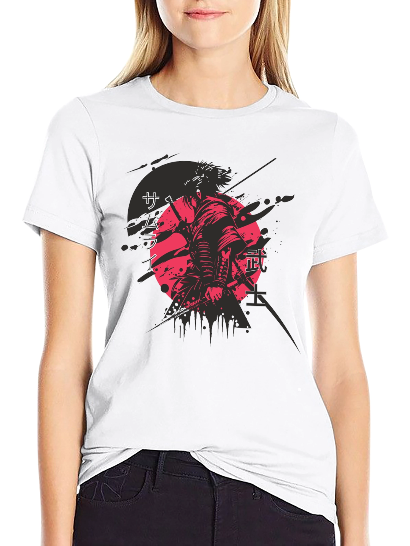 Samurai Graphic Tee - Mens Black T-Shirt