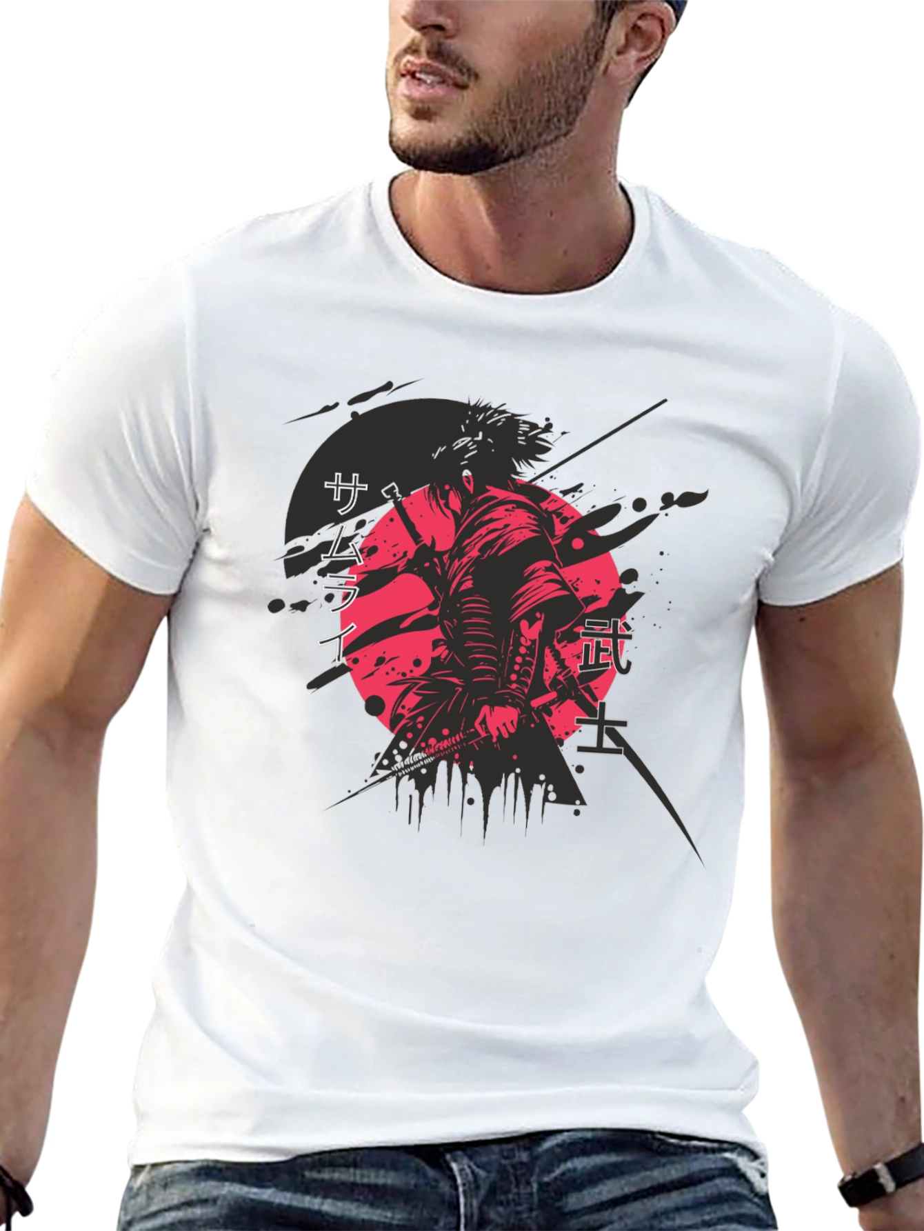 Samurai Graphic Tee - Mens Black T-Shirt