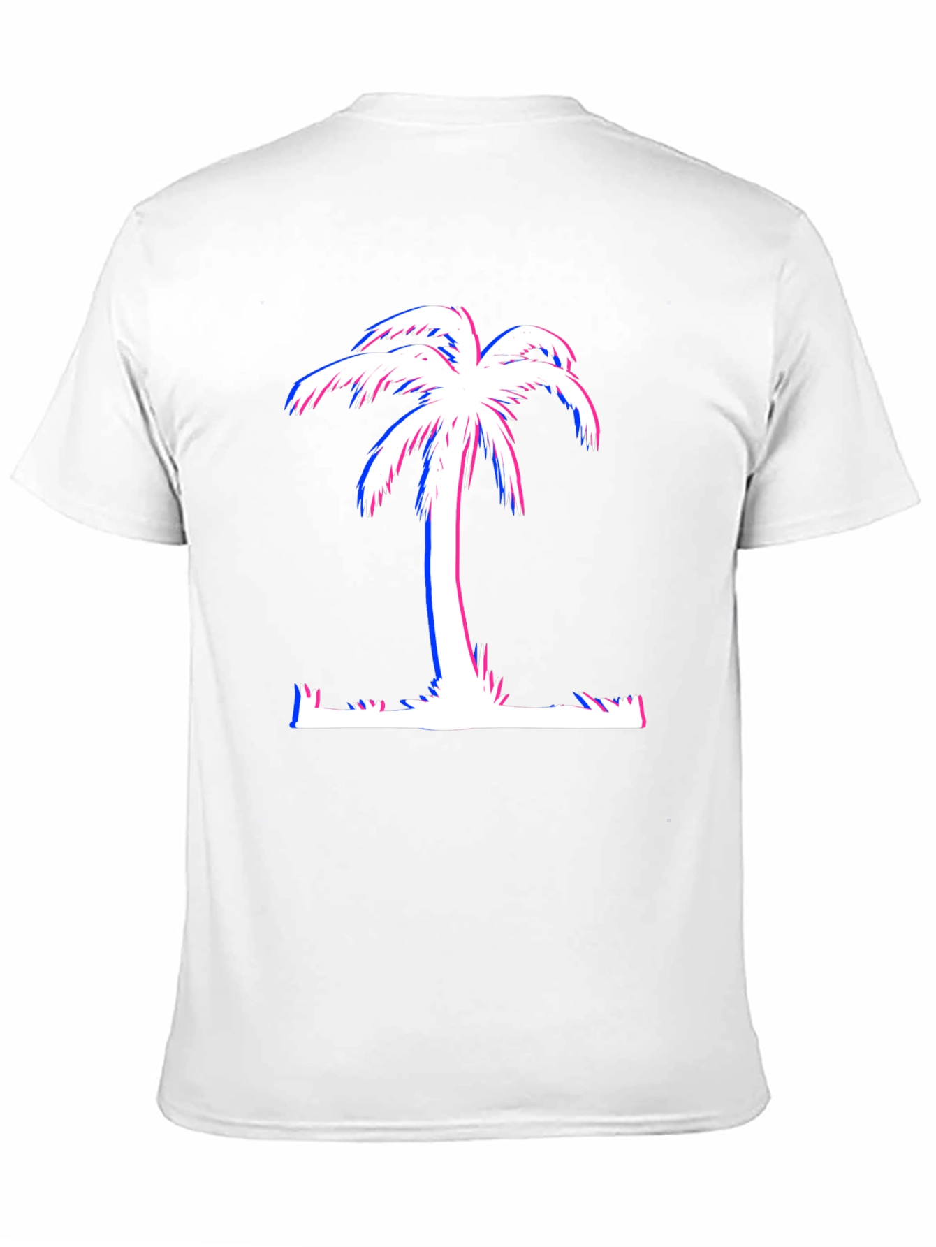 Retro Palm Tree T-Shirt - Black Cotton Graphic Tee