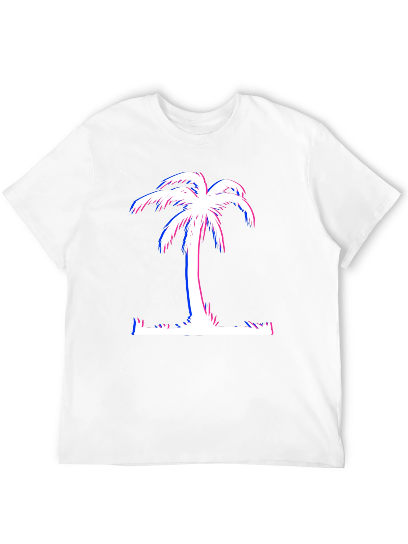 Retro Palm Tree T-Shirt - Black Cotton Graphic Tee