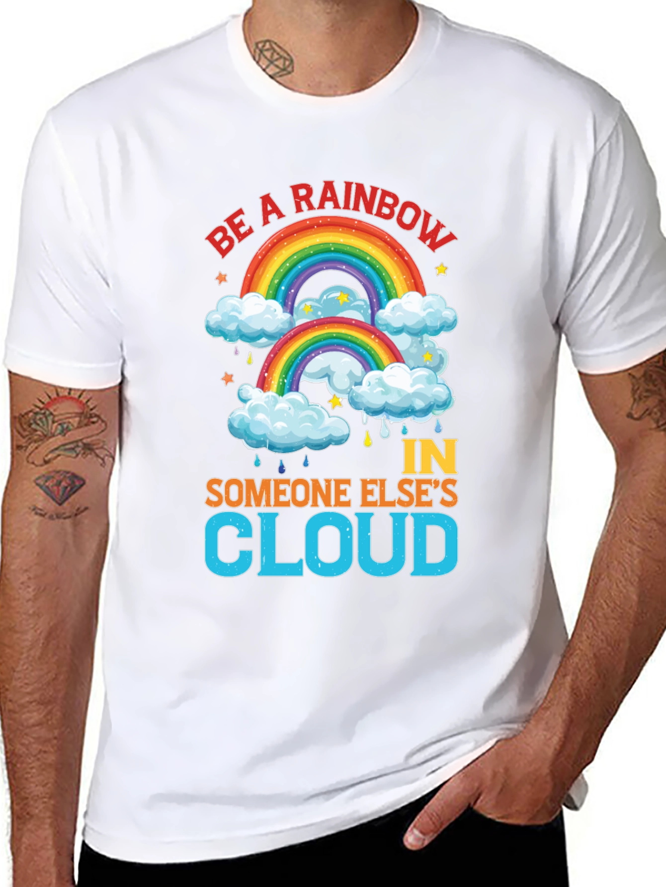Be a Rainbow T-Shirt - Inspirational Graphic Tee