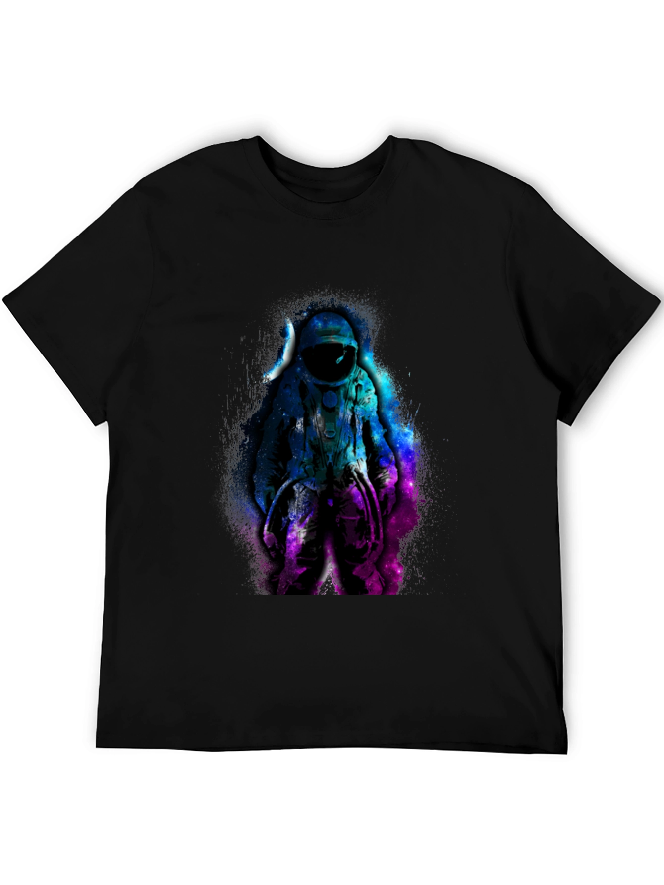 Astronaut Galaxy Graphic Black T-Shirt