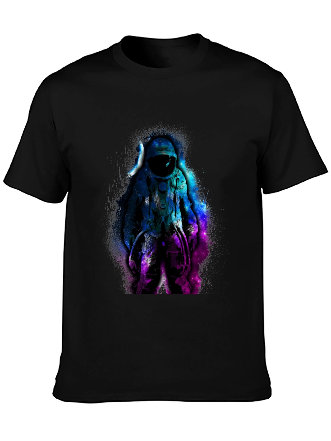Astronaut Galaxy Graphic Black T-Shirt