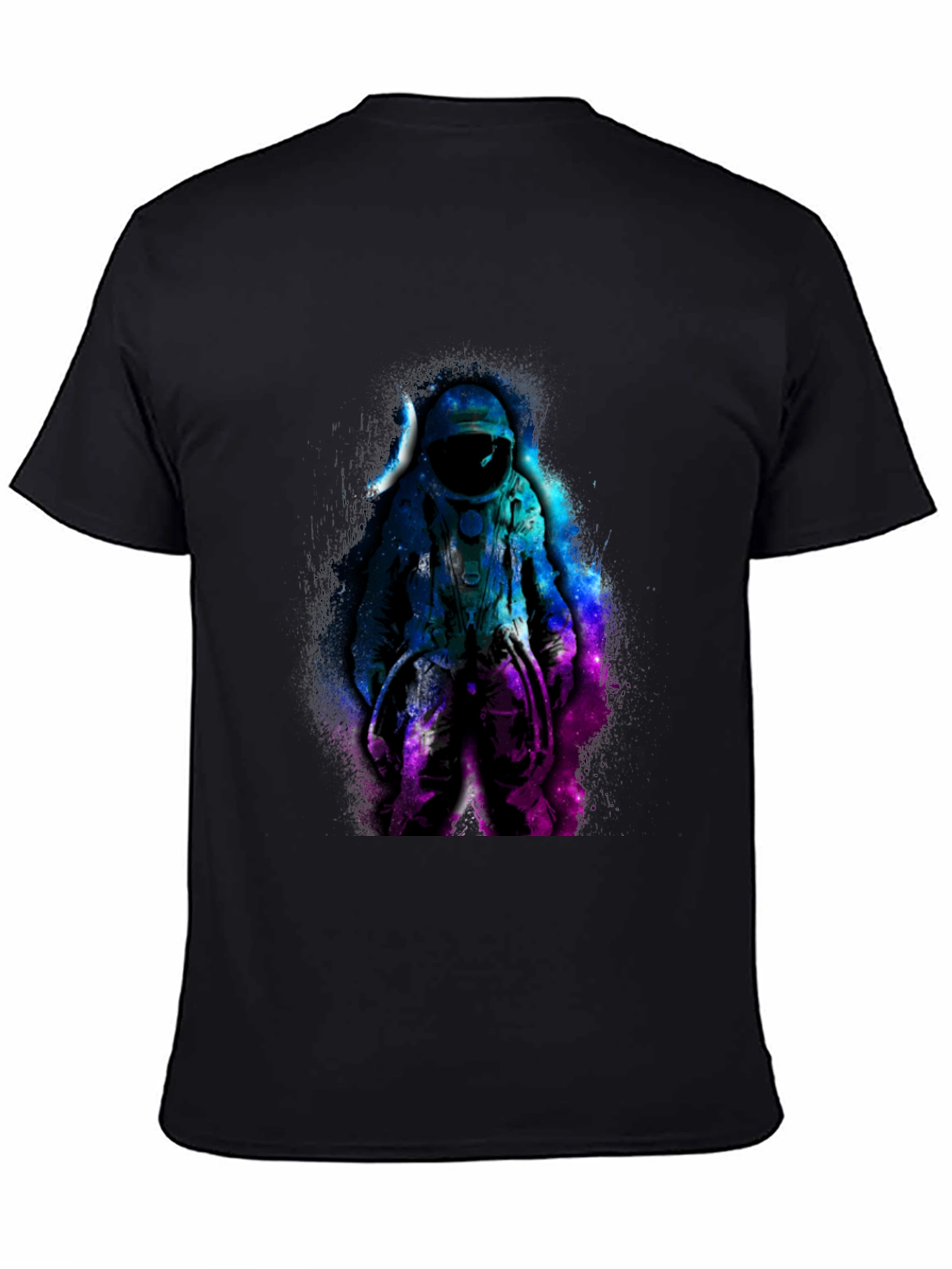 Astronaut Galaxy Graphic Black T-Shirt