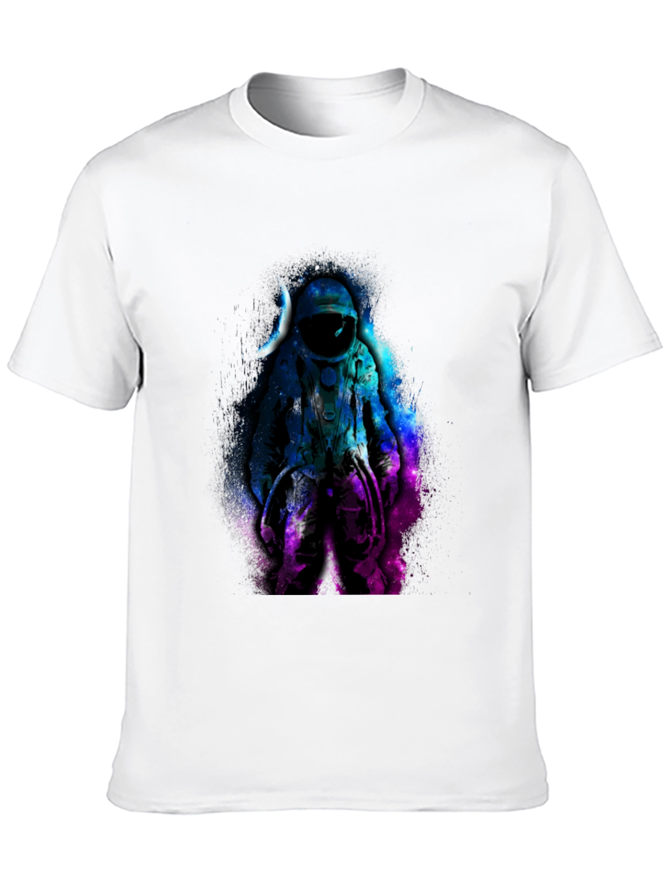 Astronaut Galaxy Graphic Black T-Shirt
