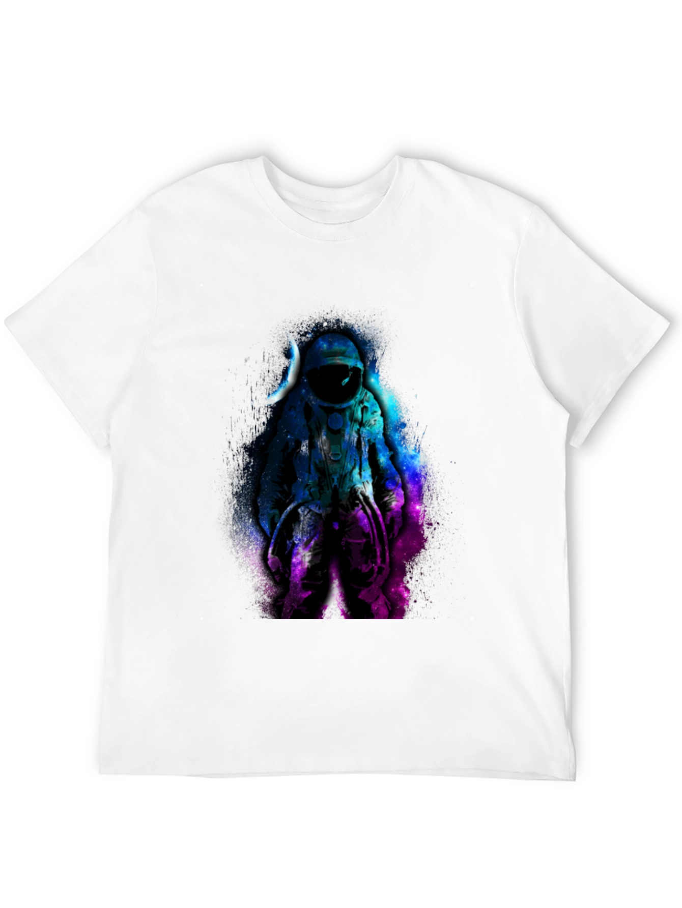 Astronaut Galaxy Graphic Black T-Shirt