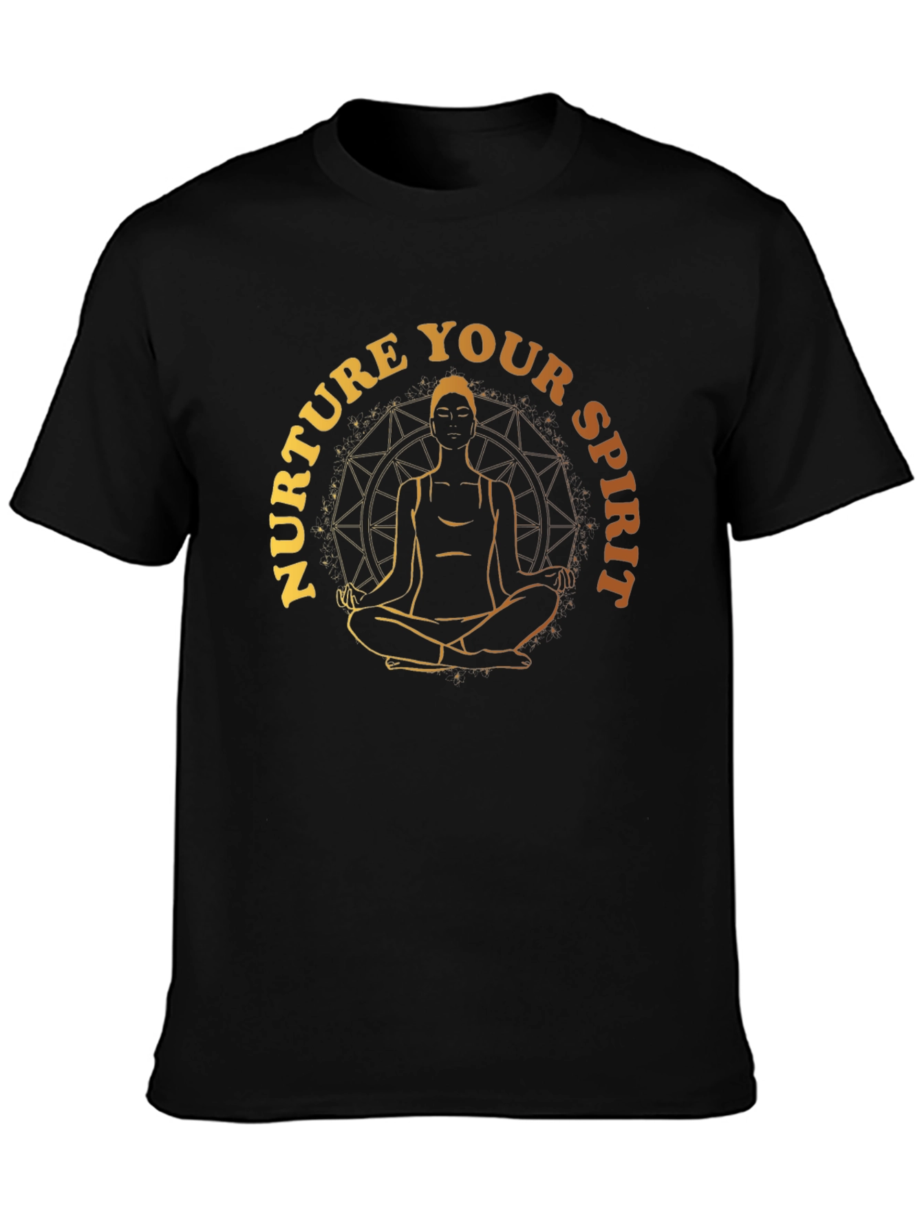 Nurture Your Spirit Graphic T-Shirt - Black