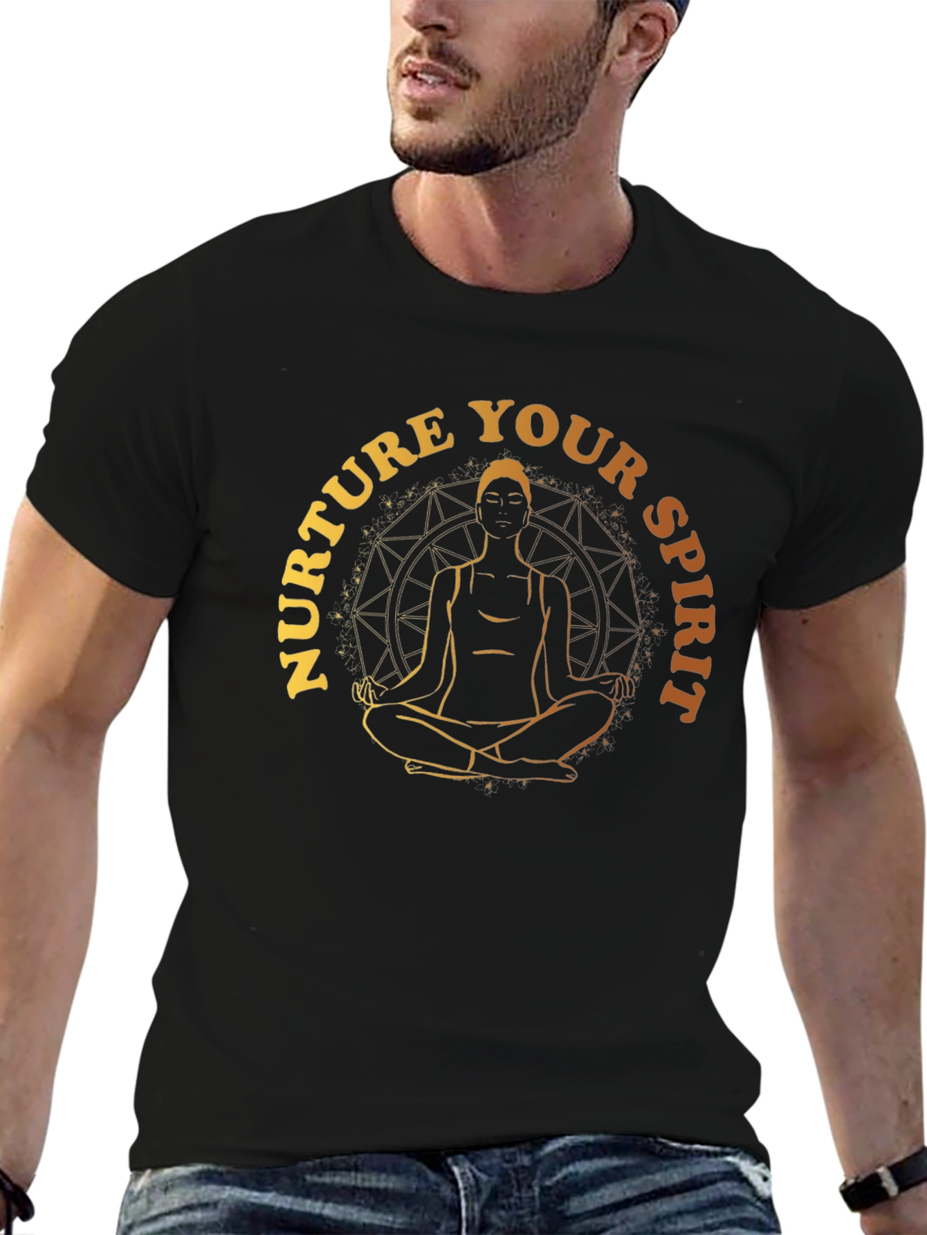 Nurture Your Spirit Graphic T-Shirt - Black