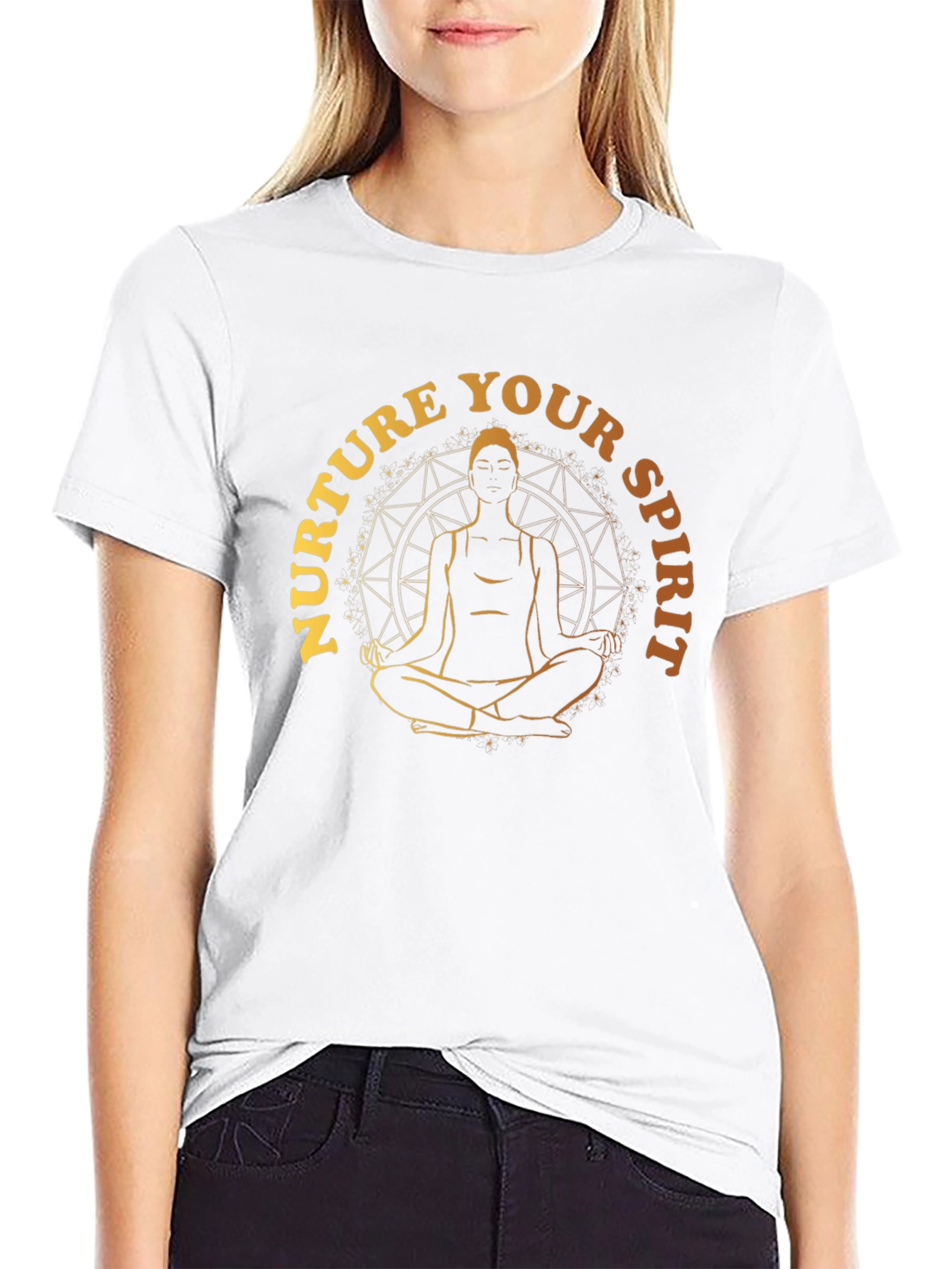 Nurture Your Spirit Graphic T-Shirt - Black