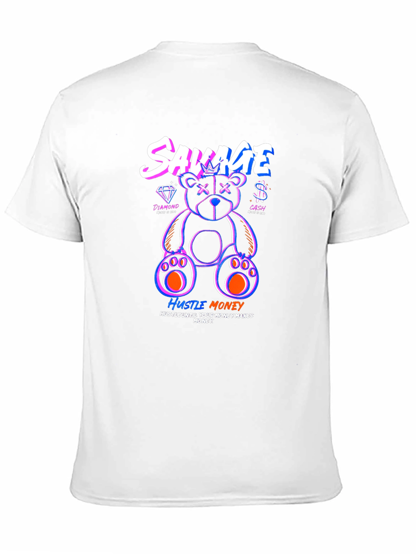 Savage Bear Graphic Print T-Shirt