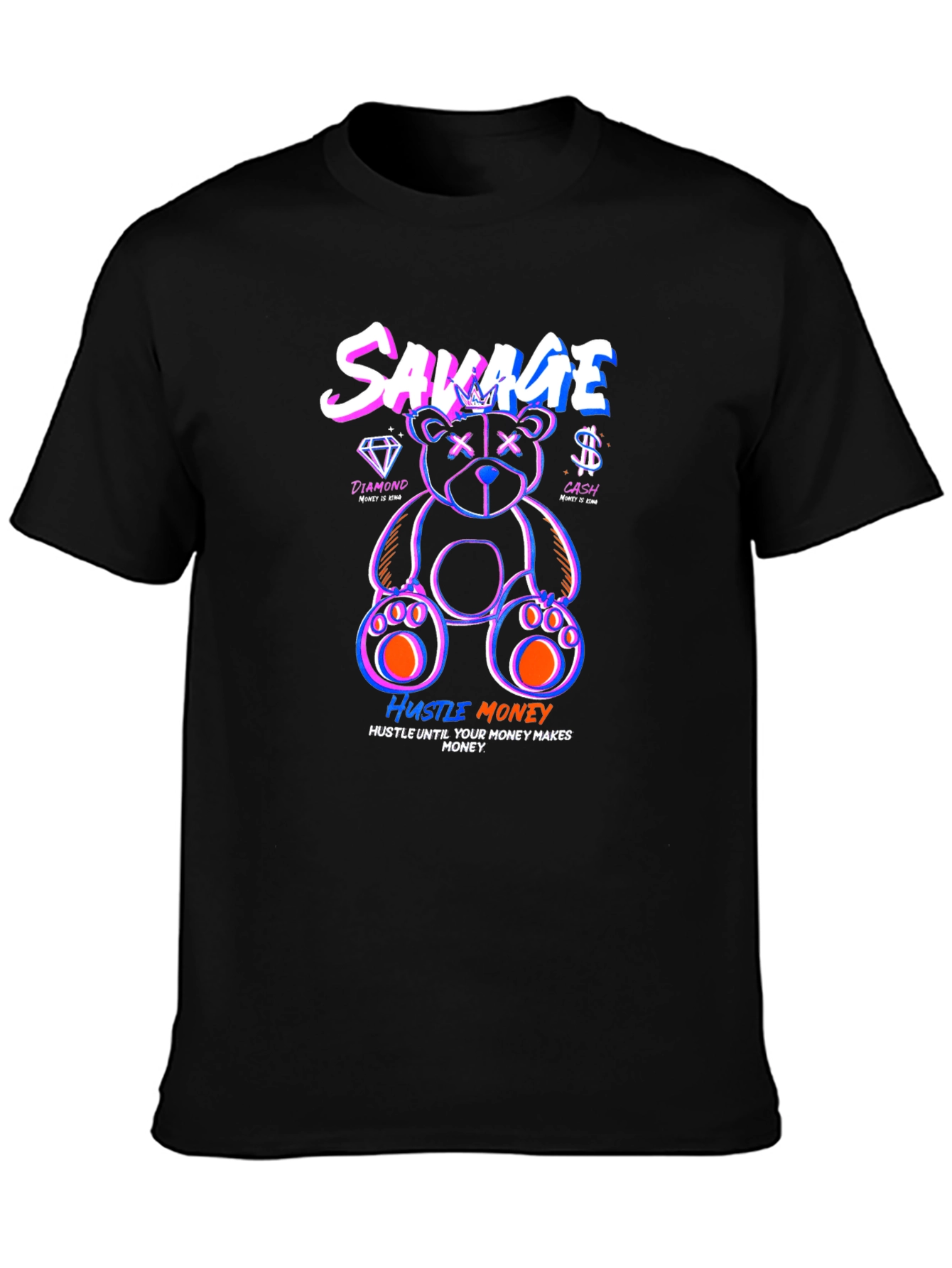 Savage Bear Graphic Print T-Shirt