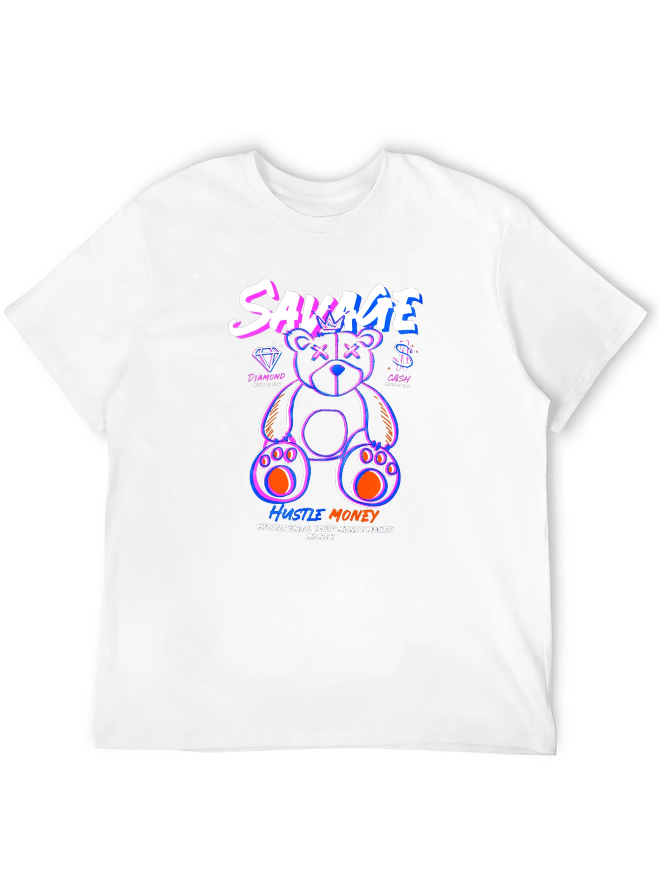 Savage Bear Graphic Print T-Shirt