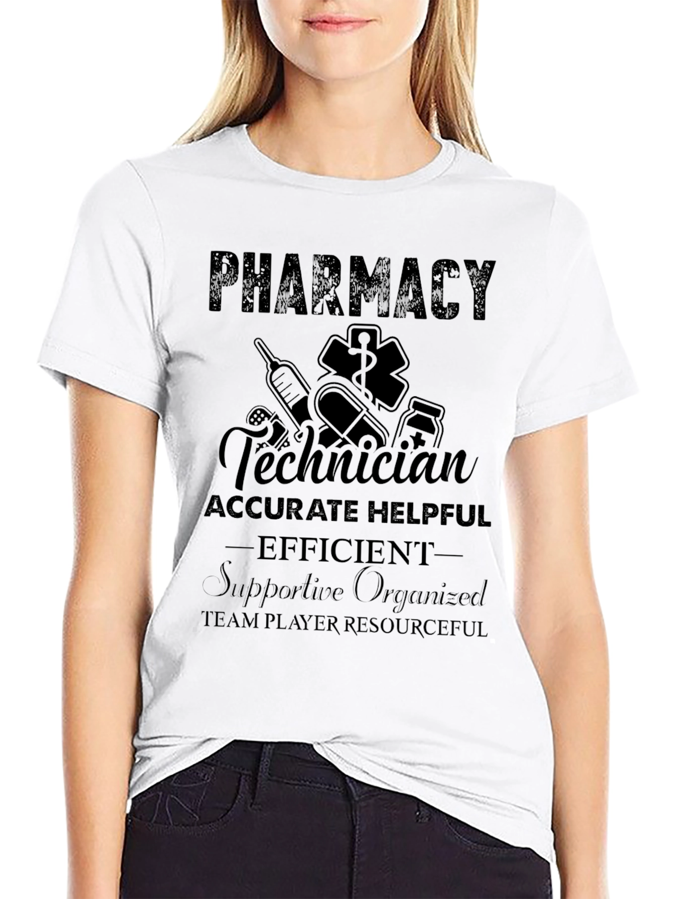 Pharmacy Technician T-Shirt - Professional & Resourceful