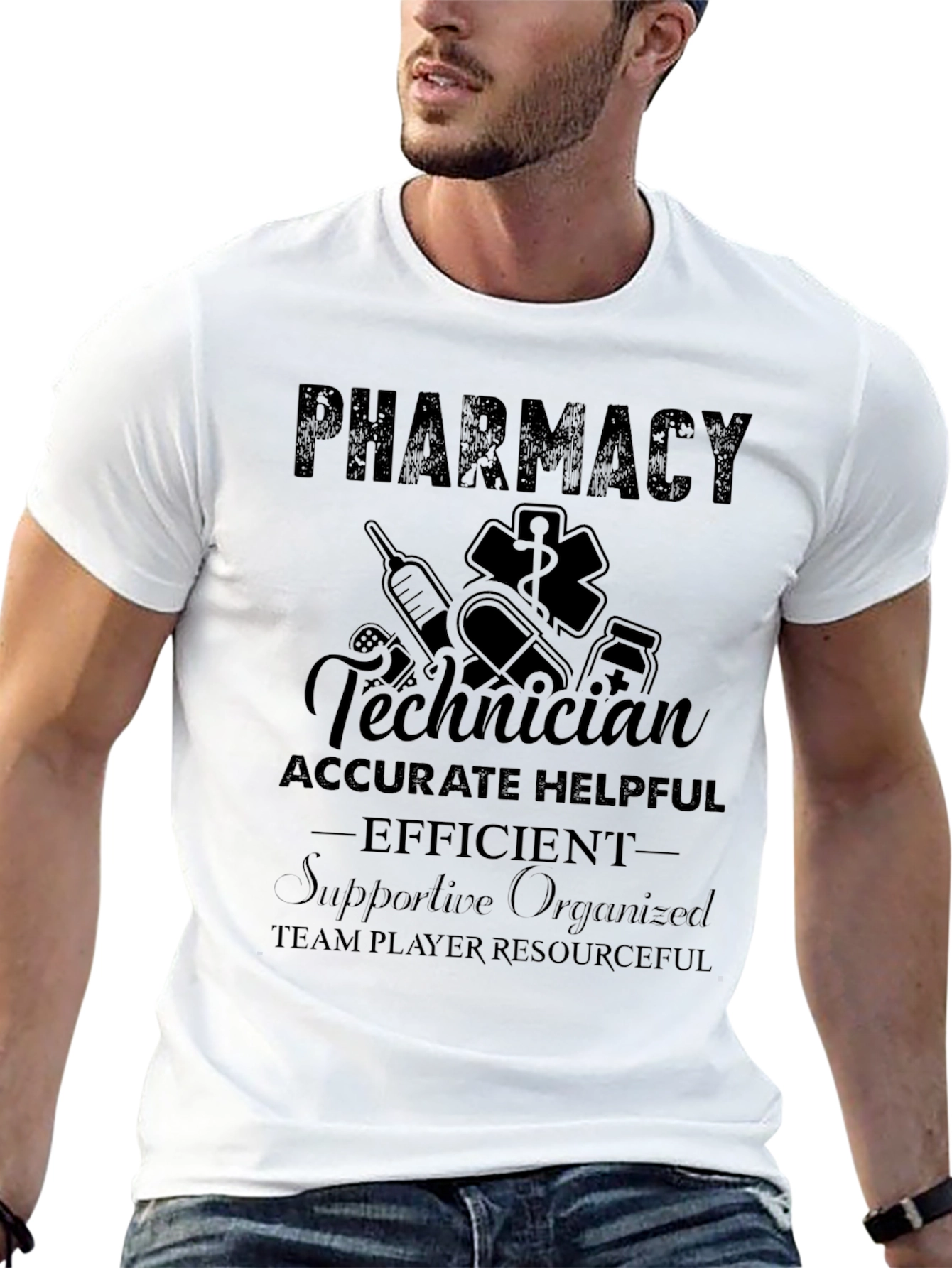 Pharmacy Technician T-Shirt - Professional & Resourceful