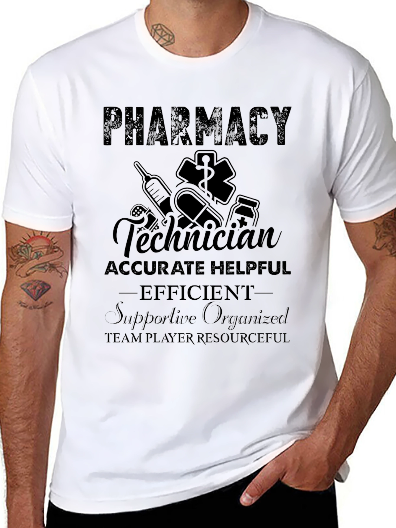 Pharmacy Technician T-Shirt - Professional & Resourceful
