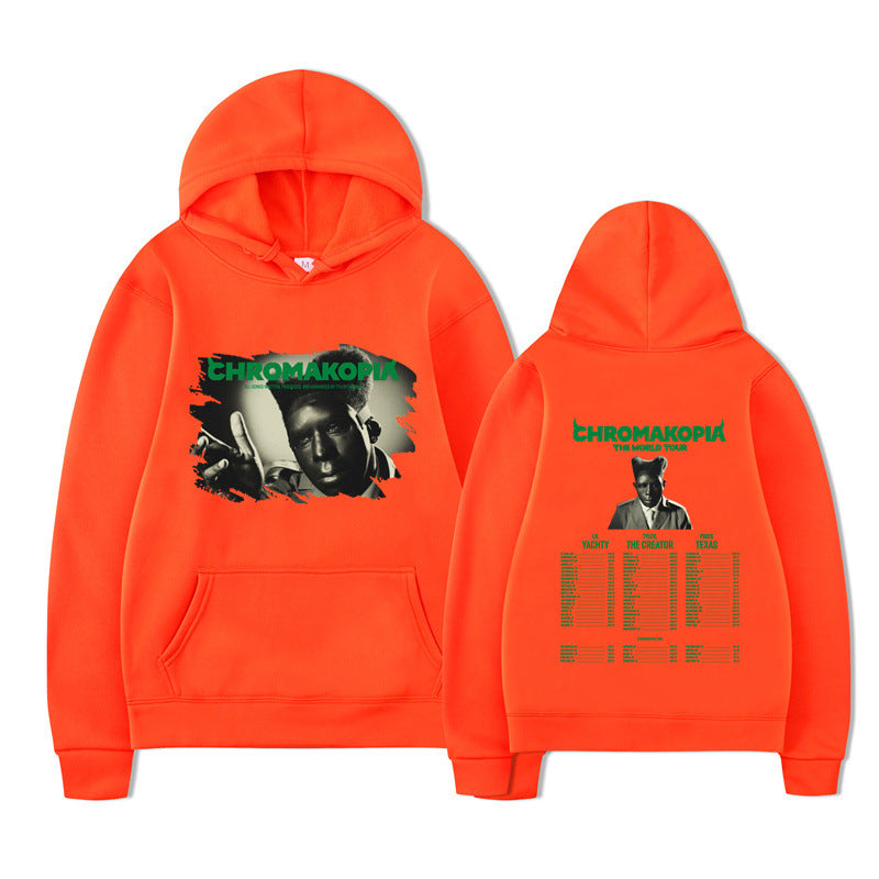 Printed KORN Cartoon Character Unisex Hoodie for Autumn and Winter Fashion Casual Sportswear