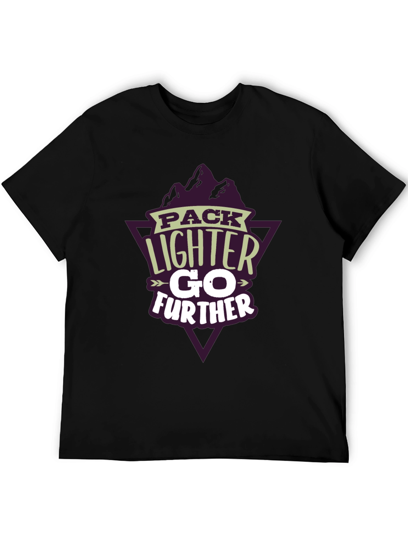 Pack Lighter Go Further Black Graphic T-Shirt