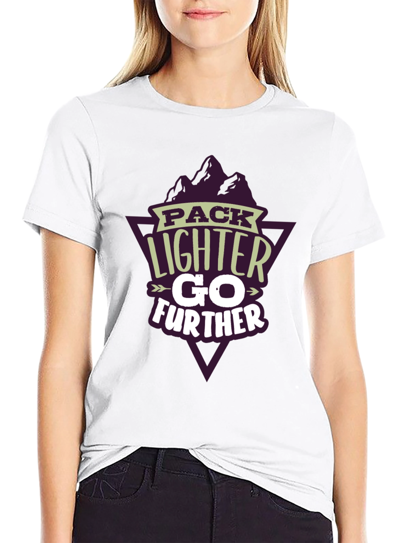 Pack Lighter Go Further Black Graphic T-Shirt