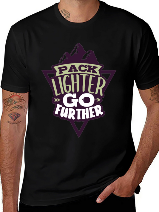 Pack Lighter Go Further Black Graphic T-Shirt