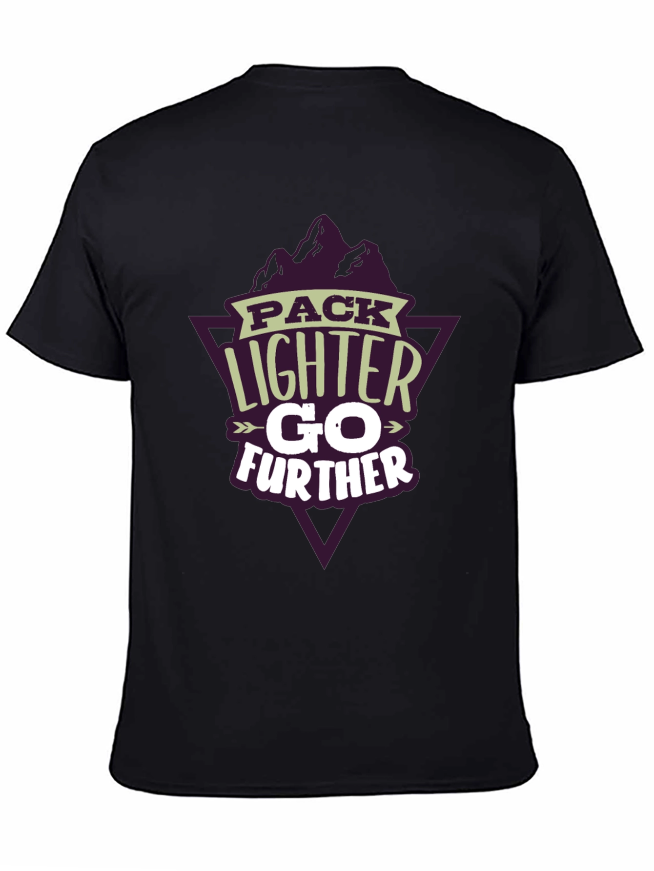 Pack Lighter Go Further Black Graphic T-Shirt